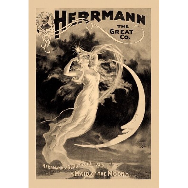 Herrmann The Great Maid Of The Moon Magic Poster Print (24 X 36)