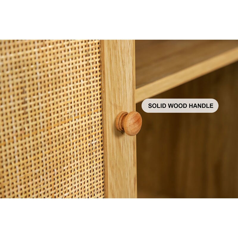 Chic Rattan Storage Cabinet - 50.0 | Stylish Organization