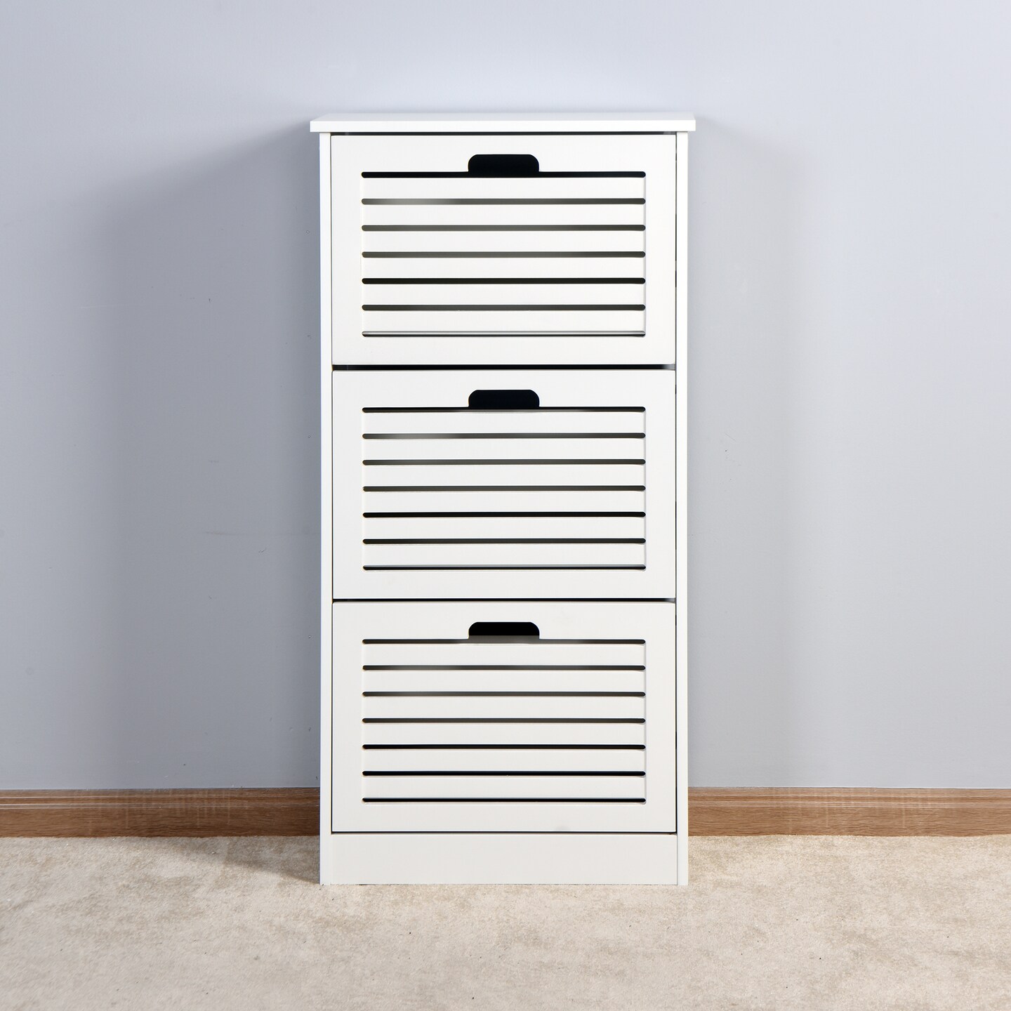 3-Door Shoe Cabinet with Drawers | Organize Footwear