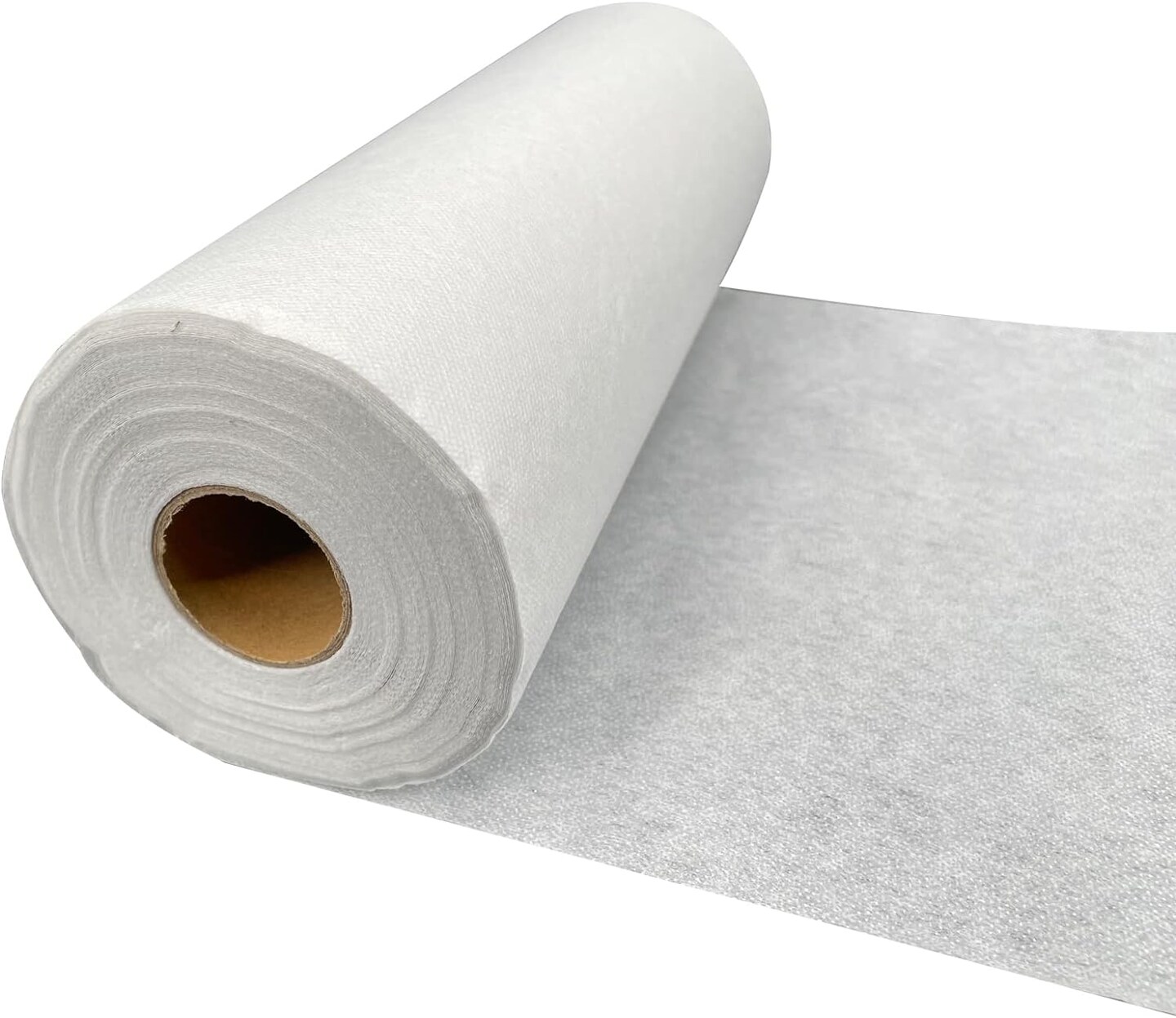 Medium Weight White Iron-On Non-Woven Fusible Interfacing: 11.6&#x22; x 30yd Medium Weight Non-Woven Interfacing Iron On Polyester Single-Sided Interfacing for DIY Crafts Supplies