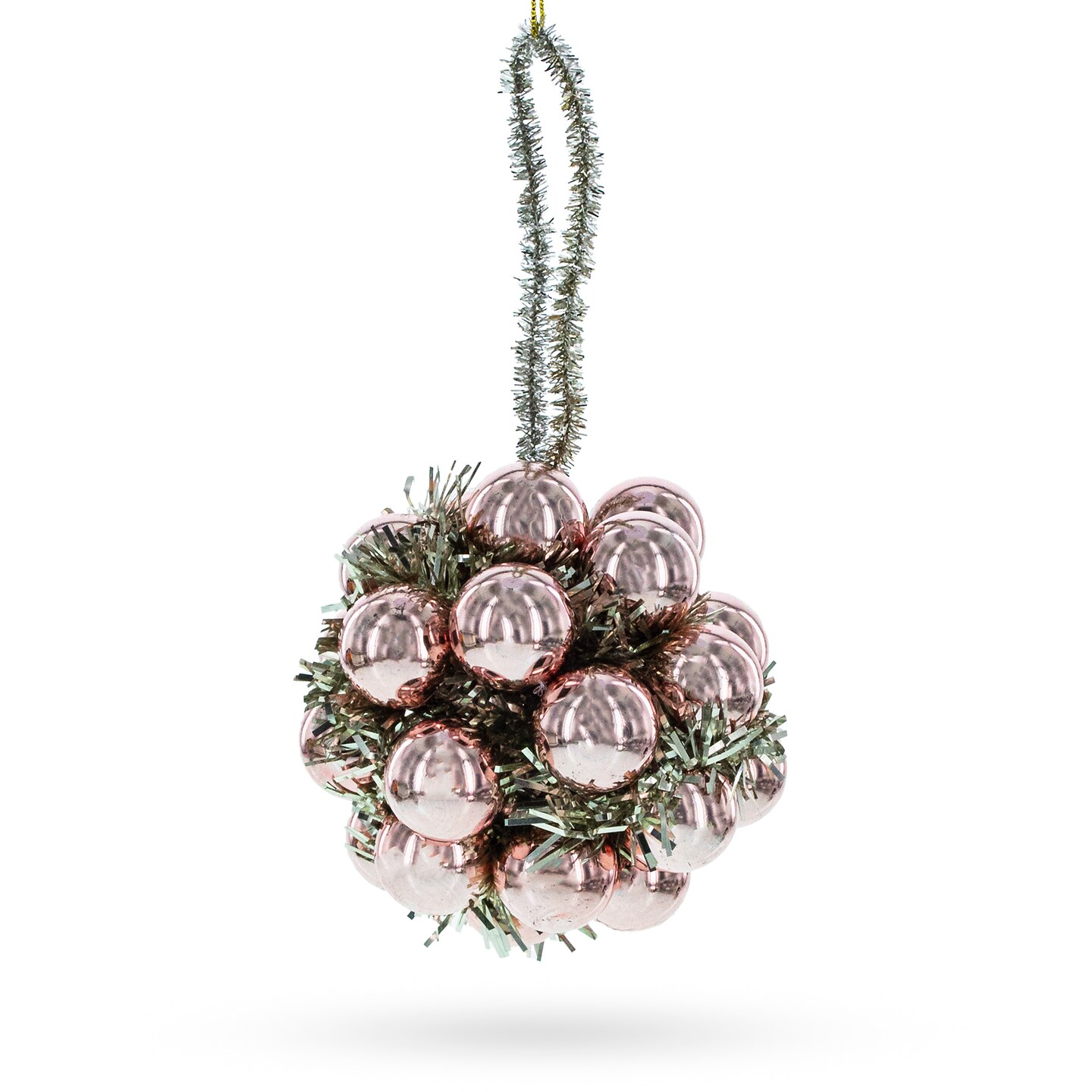 Miniature Balls on Glass Blown Glass Christmas Ornament
