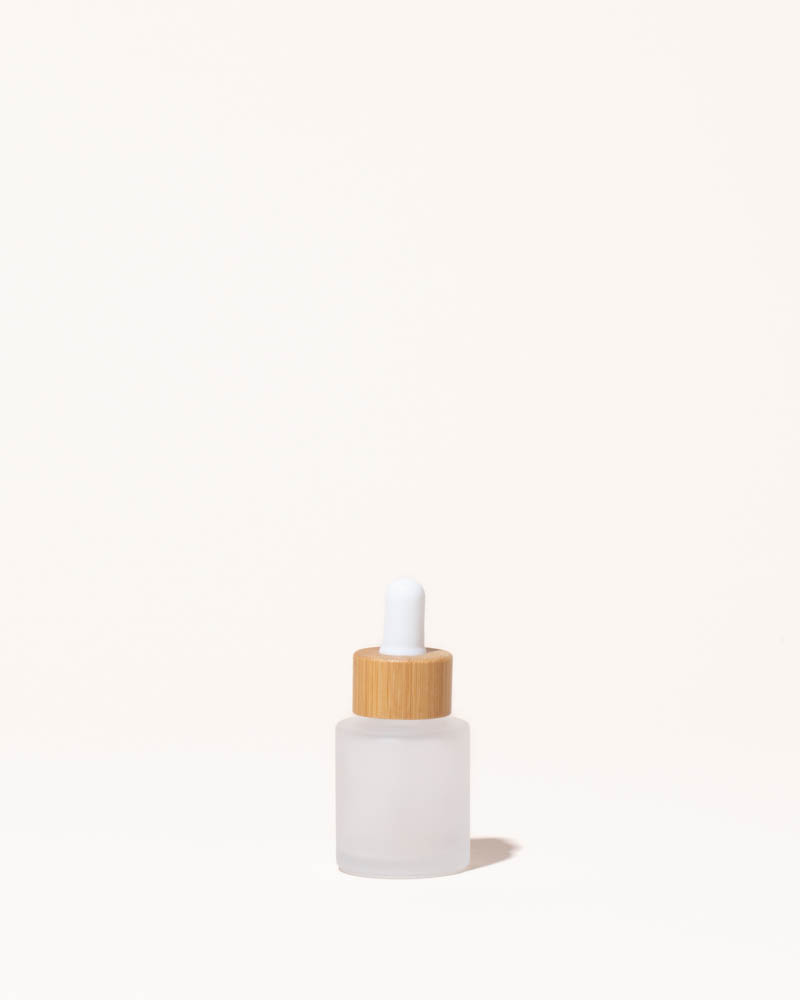 20ml Frosted Glass &#x26; Bamboo Dropper Bottles