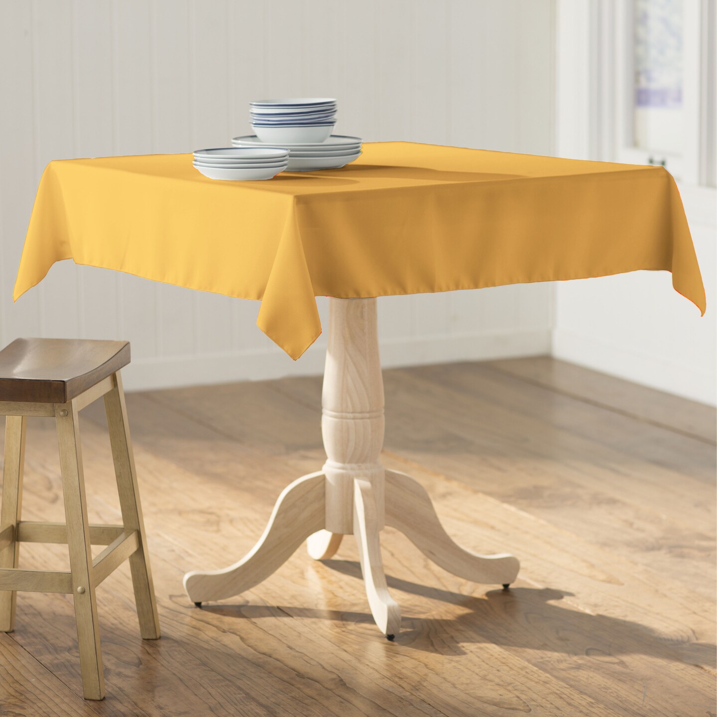 58 x 58 Inch Square Tablecloth Polyester Poplin Durable Event and Dining Linen