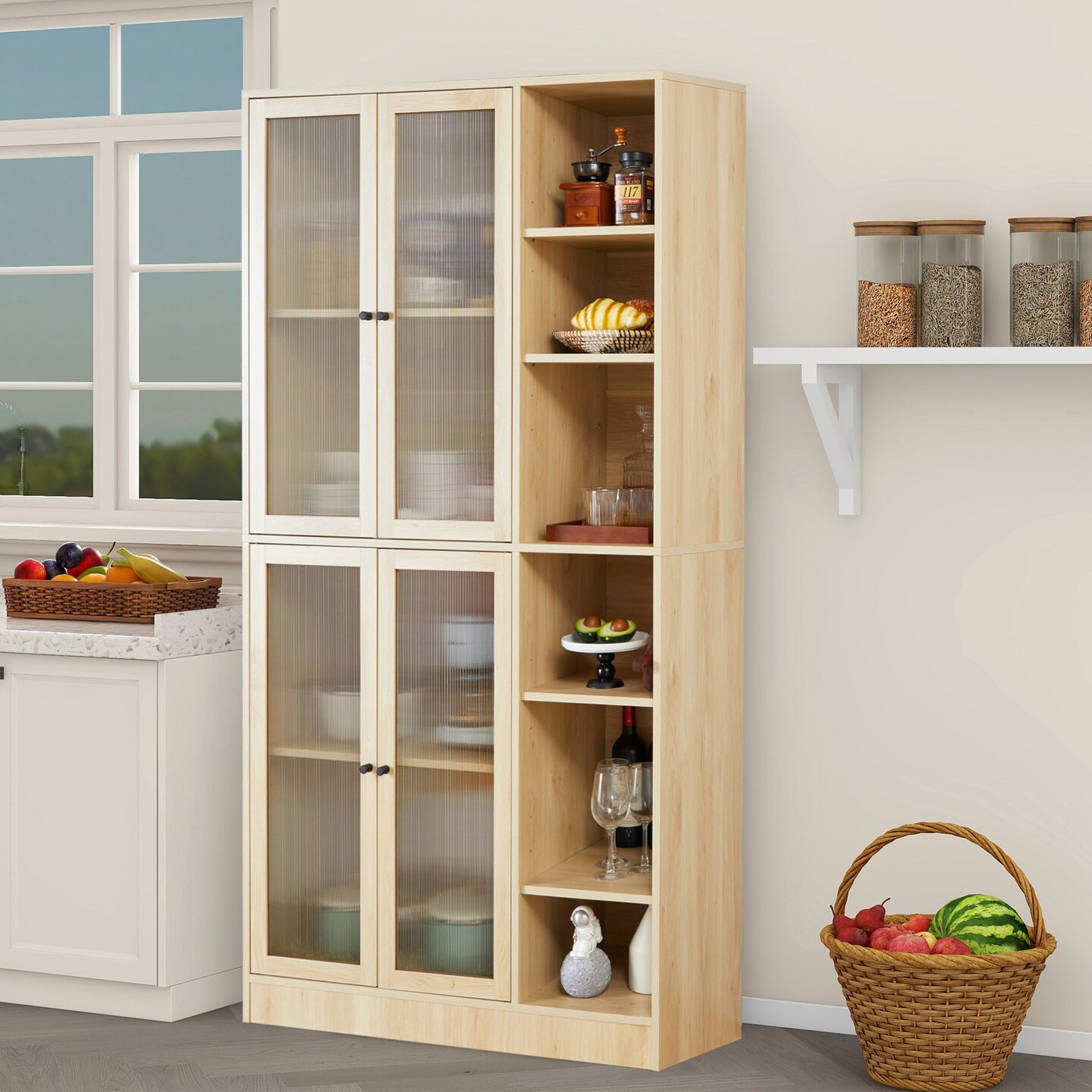 Wooden Kitchen Storage Cabinet - 126.5 | Maximize Space