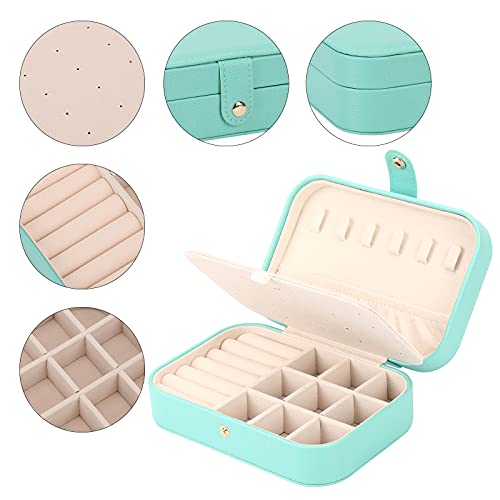 Jewelry Box, Travel Jewelry Organizer Case Small Jewelry Storage and Organizers Craft Containers Travel Mini Organizer/GREEN