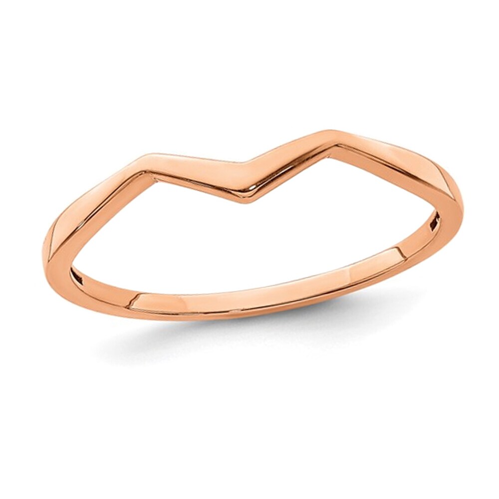 Gem And Harmony 14K Rose Pink Gold Wedding Band Ring