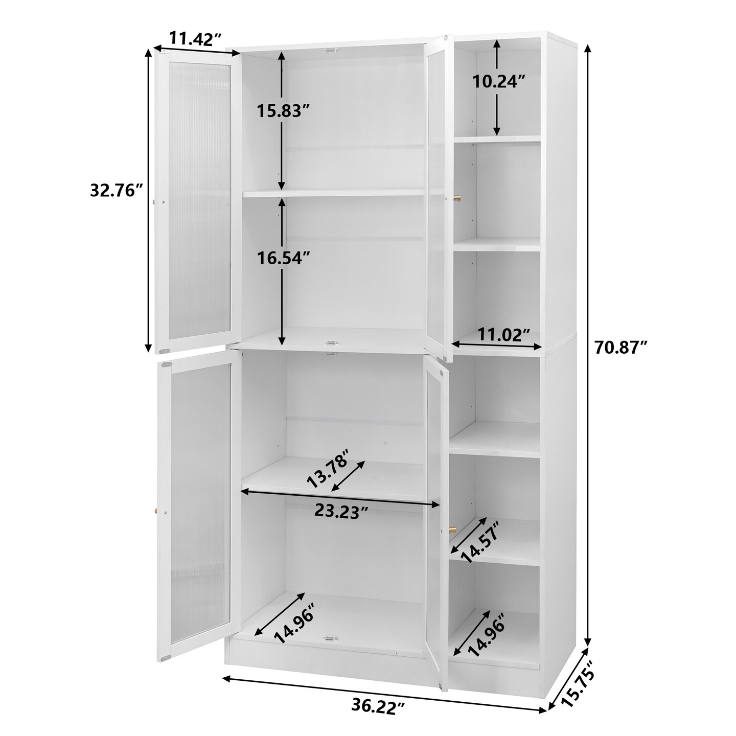 White Kitchen Storage Cabinet - 126.5 | Stylish Storage Solution