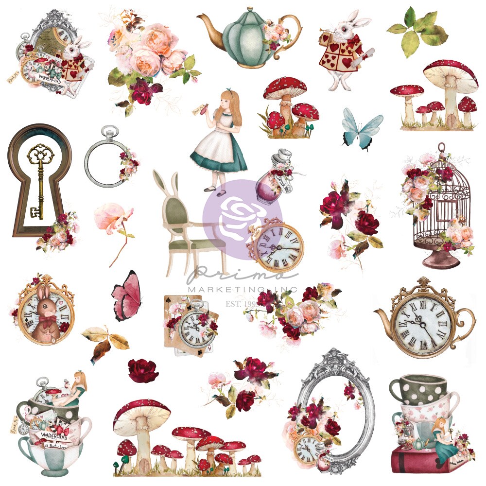 Lost In Wonderland Collection Ephemera 58 pcs / paper Scrapbook
