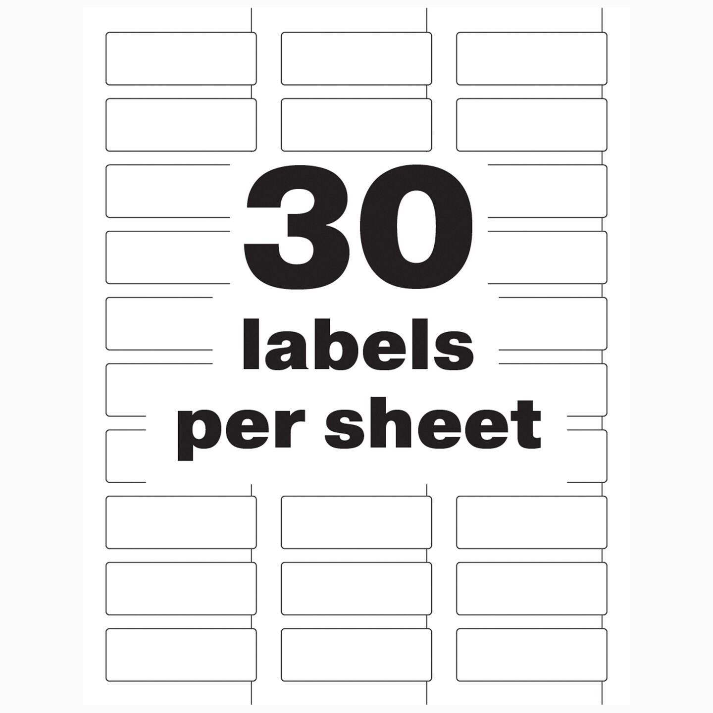 Avery PermaTrack Durable White Asset Tag Labels, 3/4" x 2", 240 Asset Tags (61526)