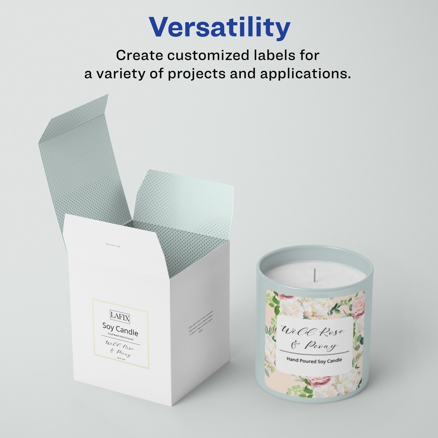 Avery Matte White Square Labels, 3&#x22; x 3&#x22;