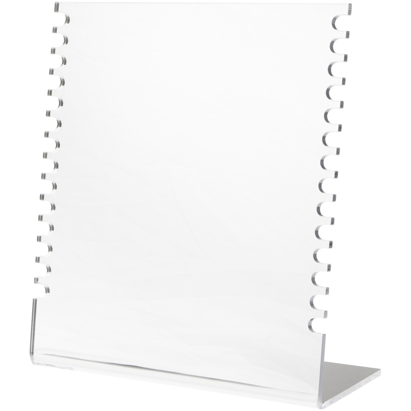 Plymor Acrylic Necklace Display Stand With Side Hooks (Mirrored), 10.625&#x22; W x 4&#x22; D x 11.75&#x22; H