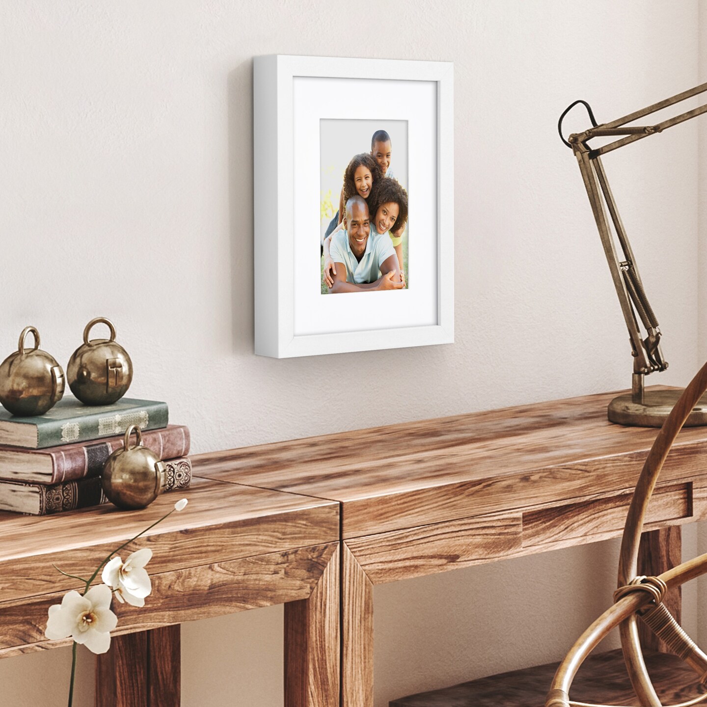 Americanflat Gallery-Style Picture Frame with Mat - Showcase Artwork, Prints, and Photos - Shatter Resistant Glass - Hanging Hardware with Drywall Anchor