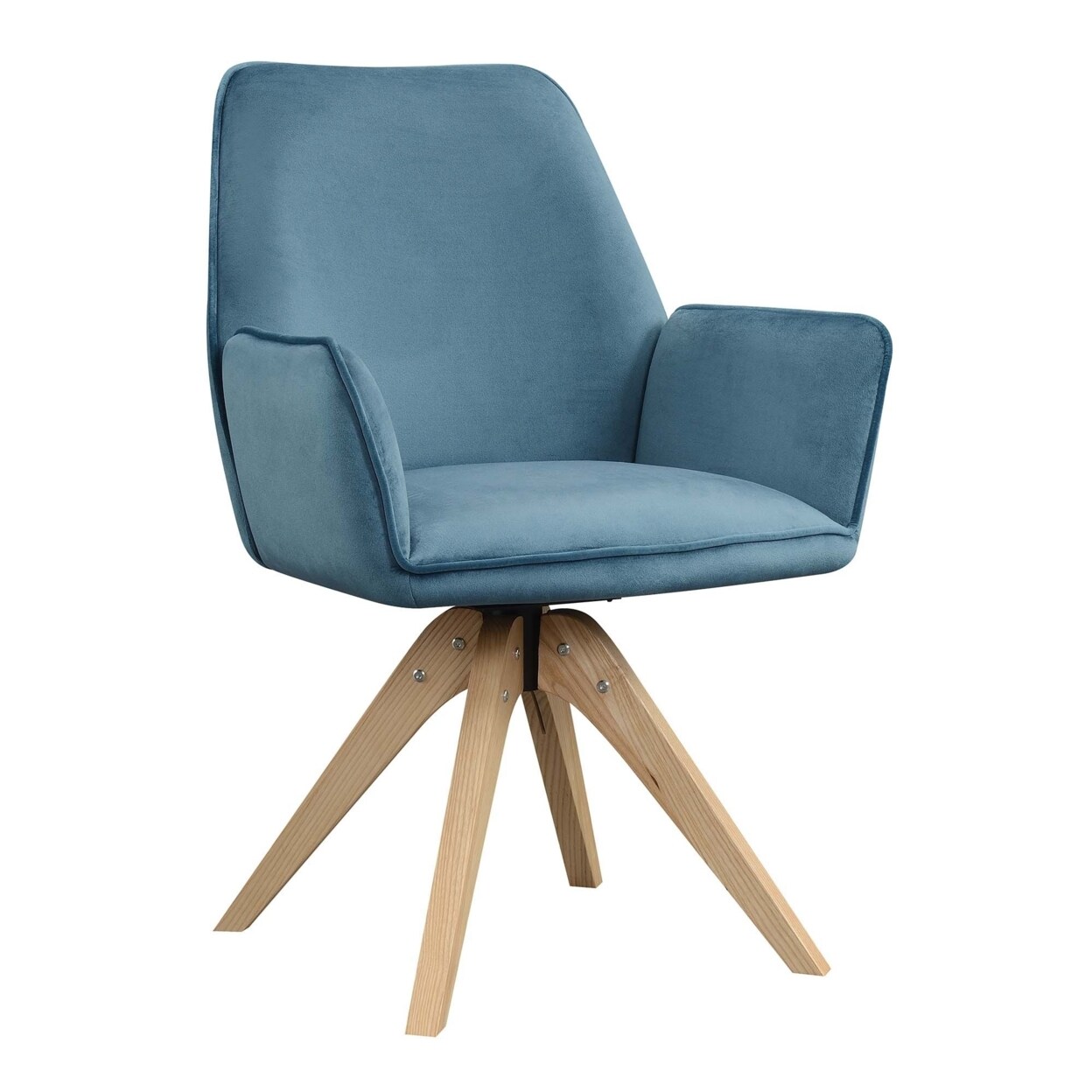 Convenience Concepts Miranda Accent Chair, Velvet Blue