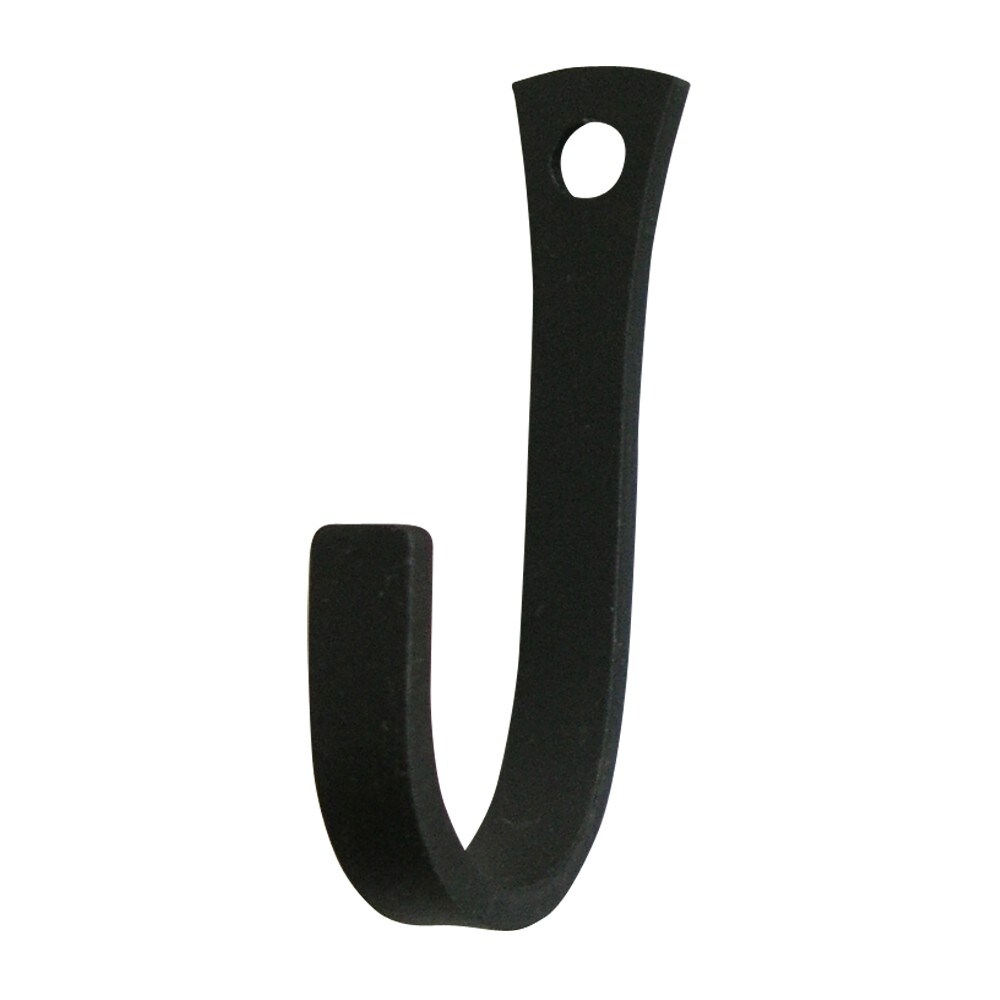 Village Wrought Iron Wall Hook with Curved Design and Nail