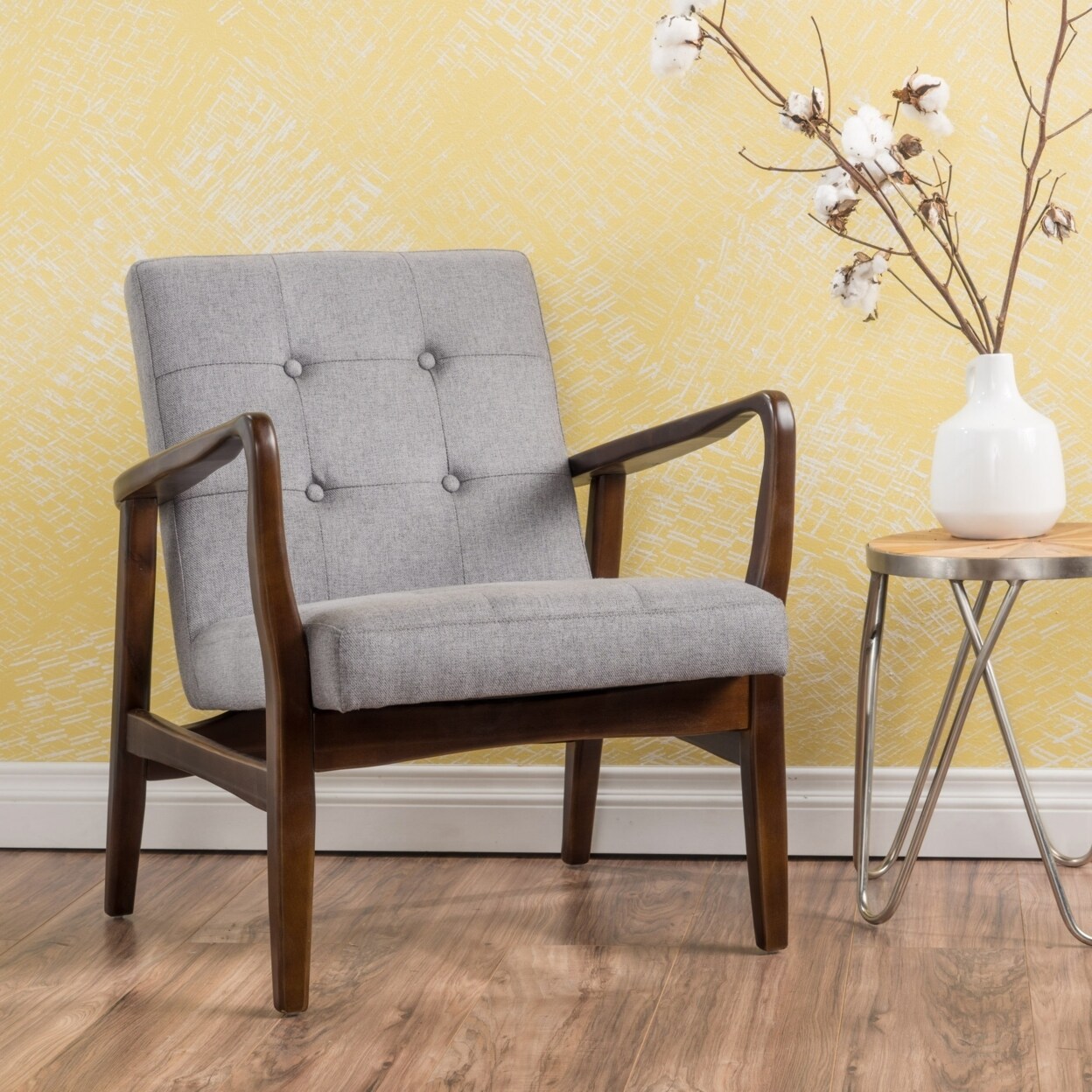GDFStudio Gunther French-Style Contemporary Fabric Club Chair