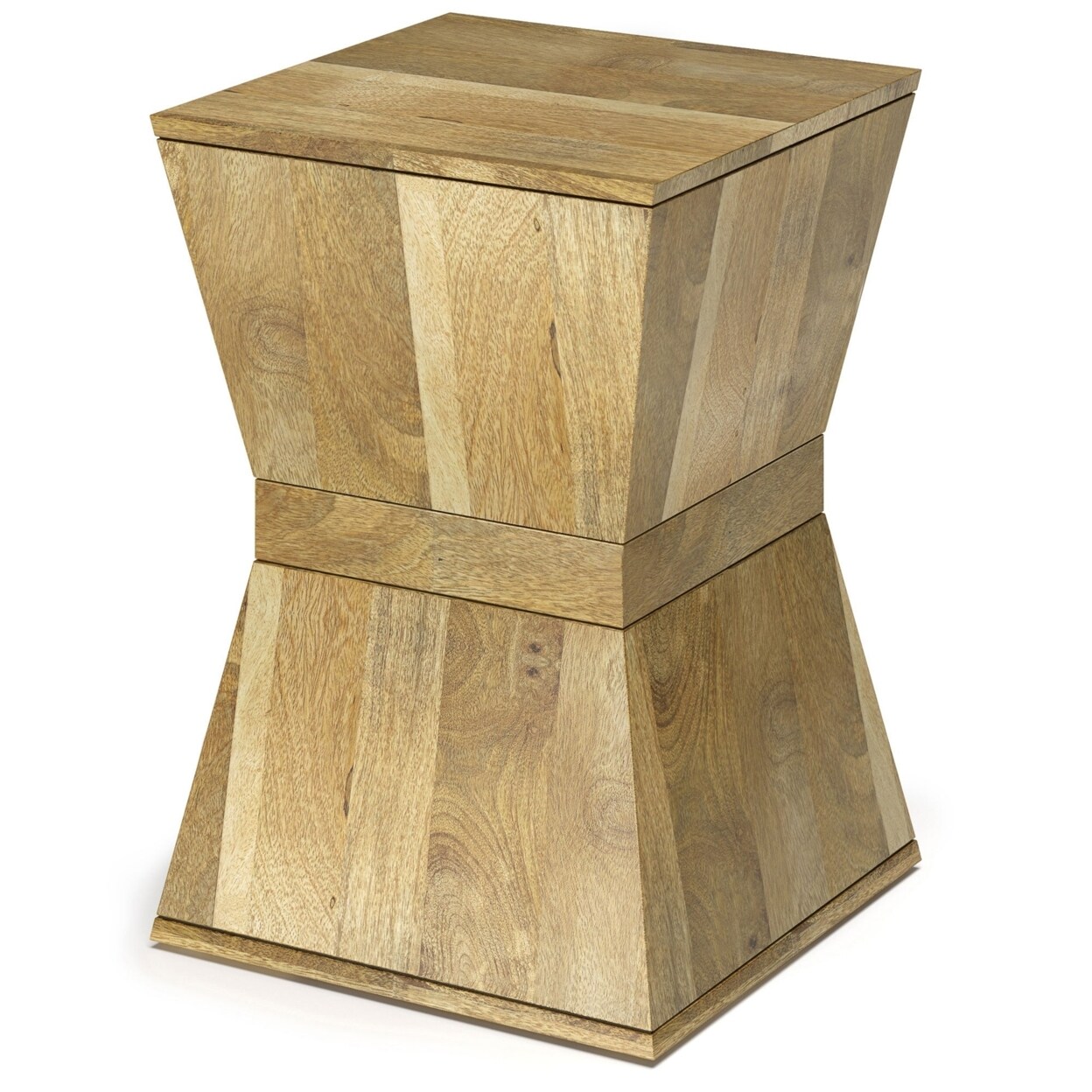 Simpli Home Westfield Boho 14&#x22;Metal Side Table Fully Assembled Solid Mango Wood