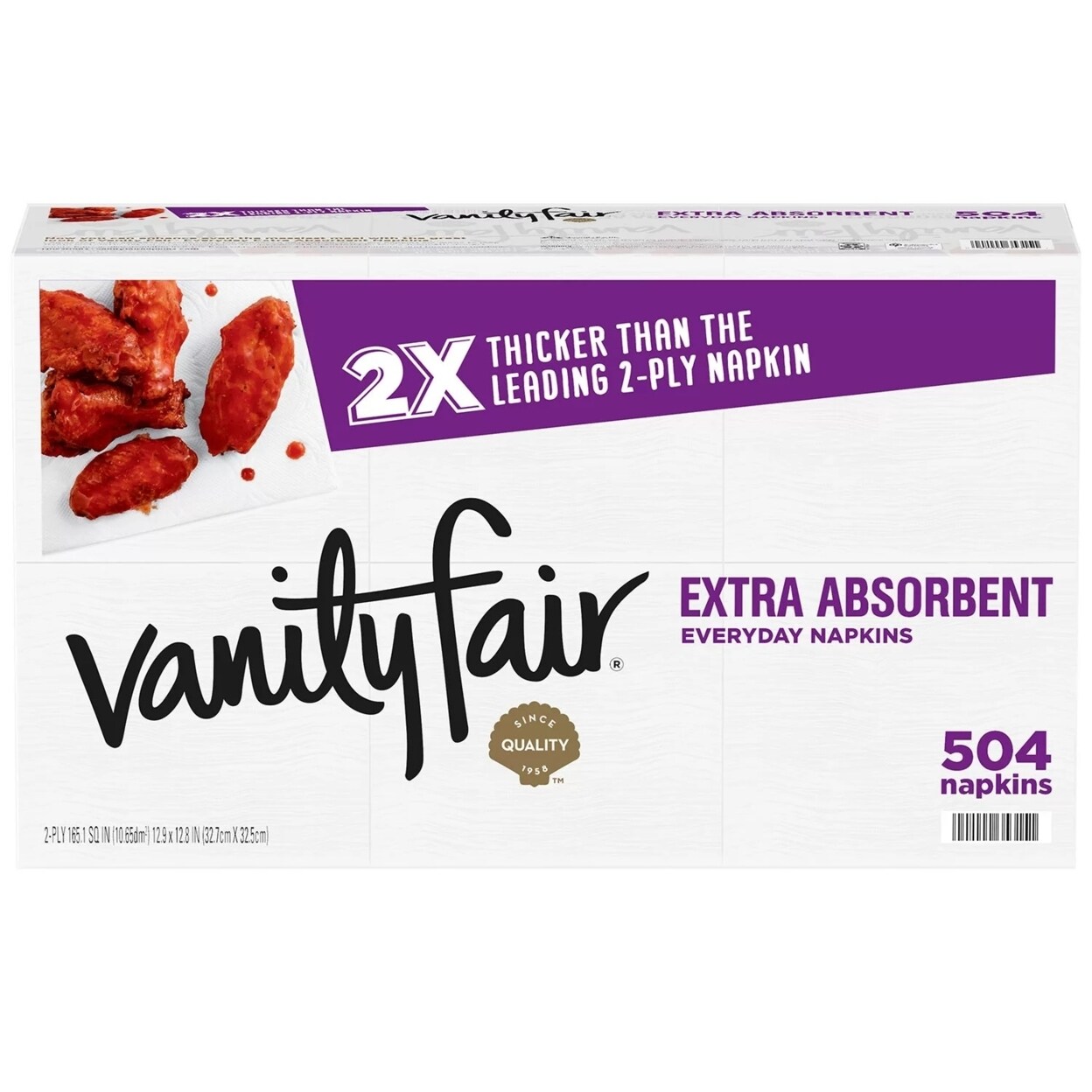Vanity Fair Extra Absorbent Disposable Paper Napkins White (504 Count)