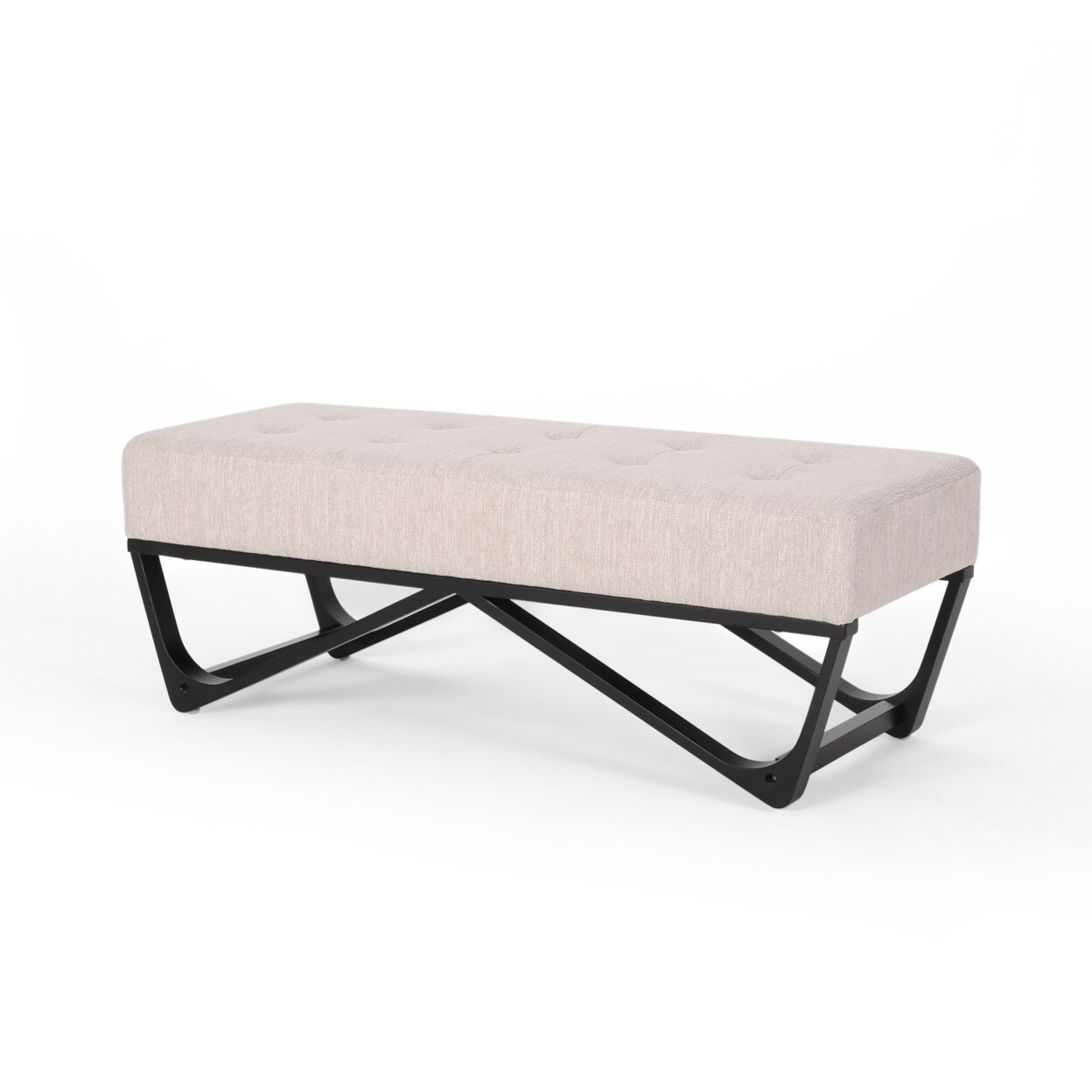 GDFStudio Emily Contemporary Fabric Ottoman Bench