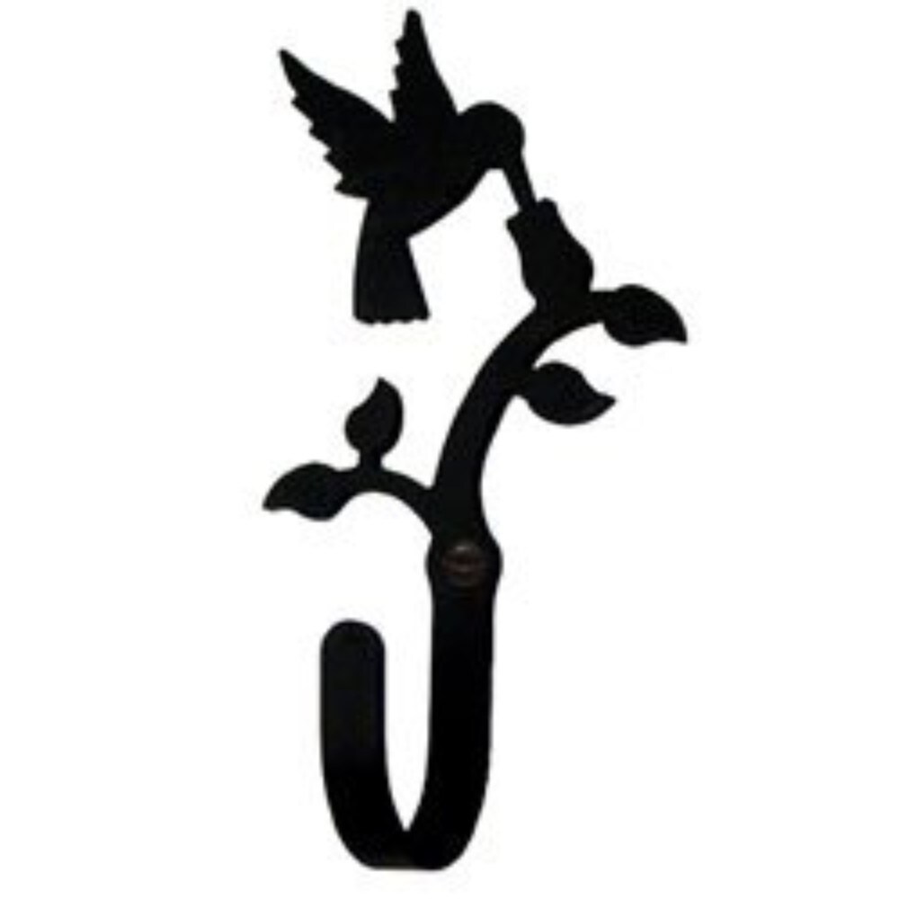 Village Wrought Iron 3 Inch Hummingbird Wall Hook Extra Small