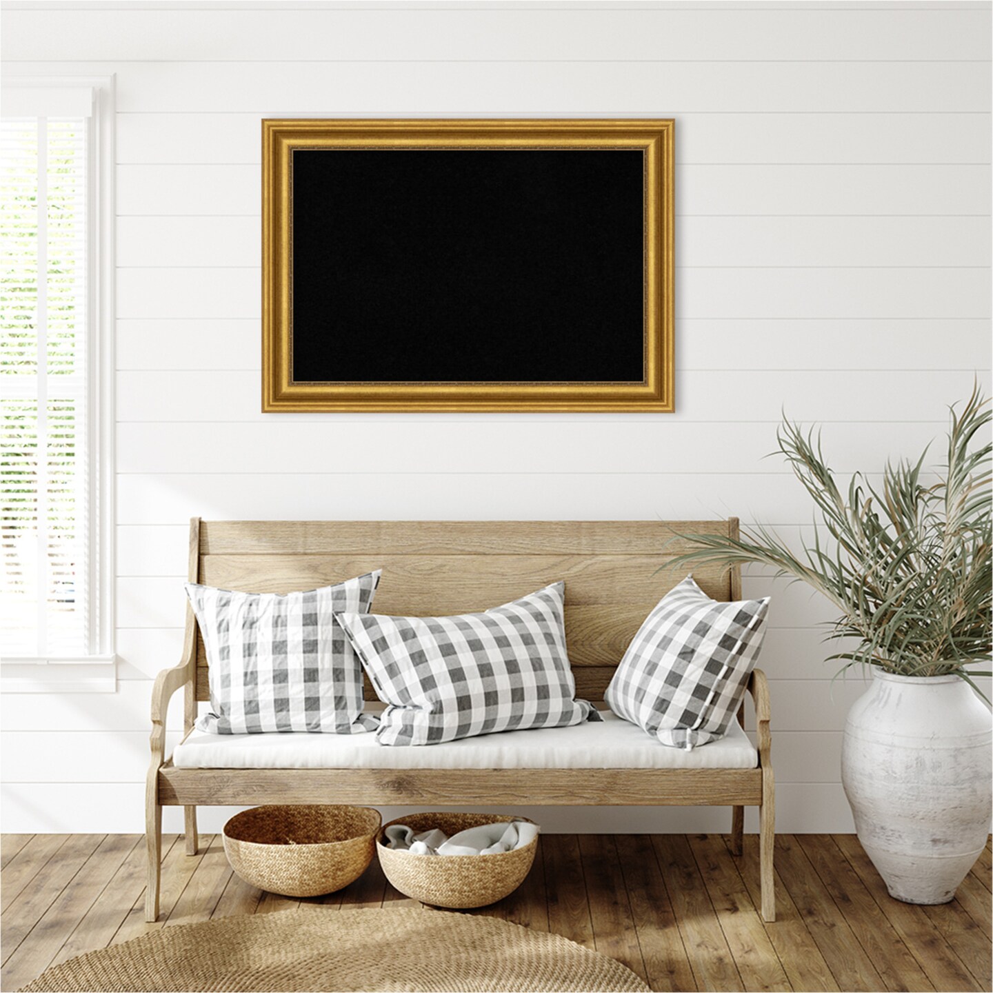 Parlor Framed Corkboard, Black Cork
