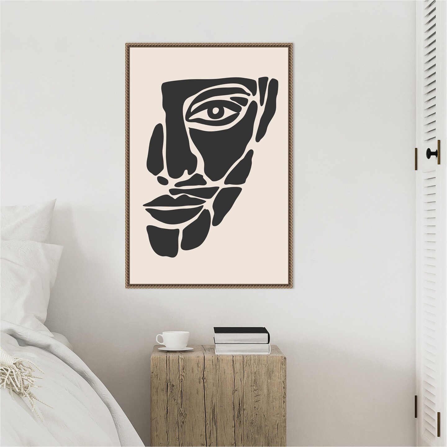 Abstract Face Series #2 by Jay Stanley Framed Canvas Wall Art