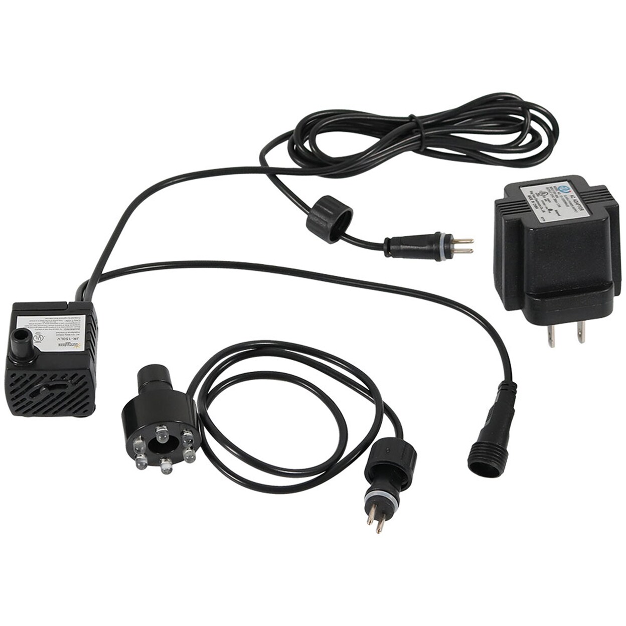 Sunnydaze 40 Gph 12V Electric Fountain Pump With 6 Multicolor Lights