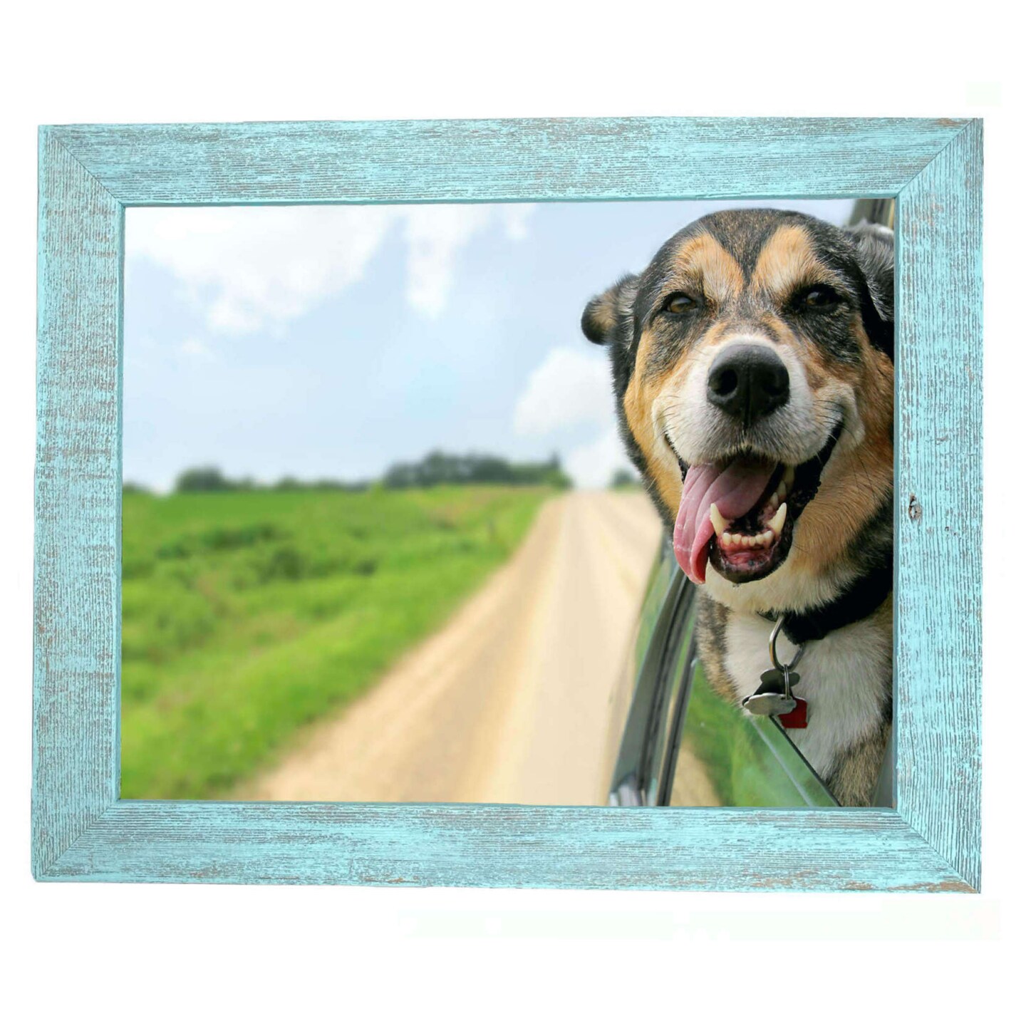 Rustic Farmhouse Standard 6 in. x 9 in. Tabletop Reclaimed Wood Picture Frame