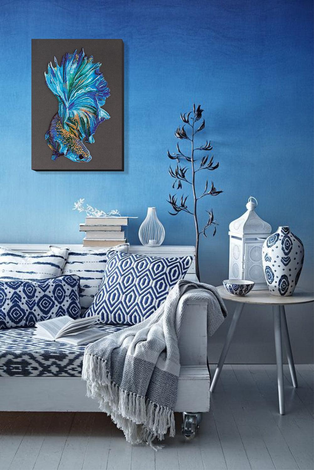 Bead Embroidery Kit - Blue gold