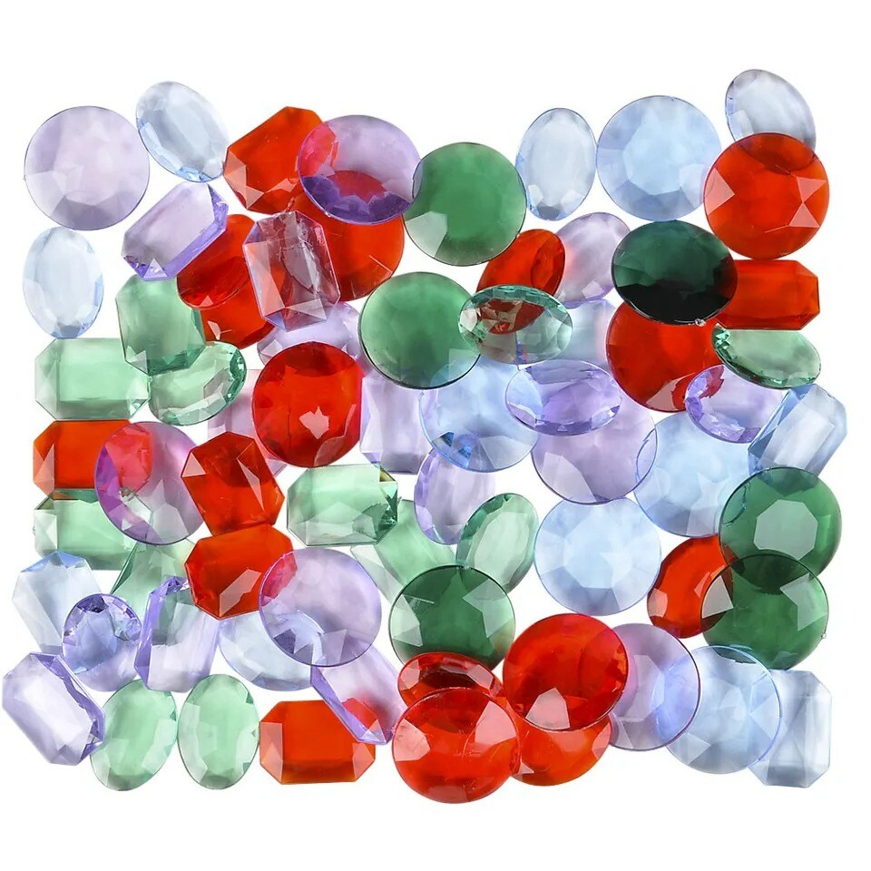 288 Large - Pirate Treasure Gems Jewelry Diamond Rhinestone Jewels Party Craft