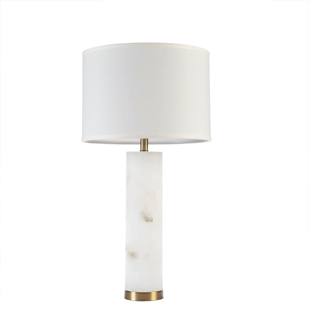 Gracie Mills   Shea Illuminate Your Space with Elegance: Alabaster Table Lamp - GRACE-9529