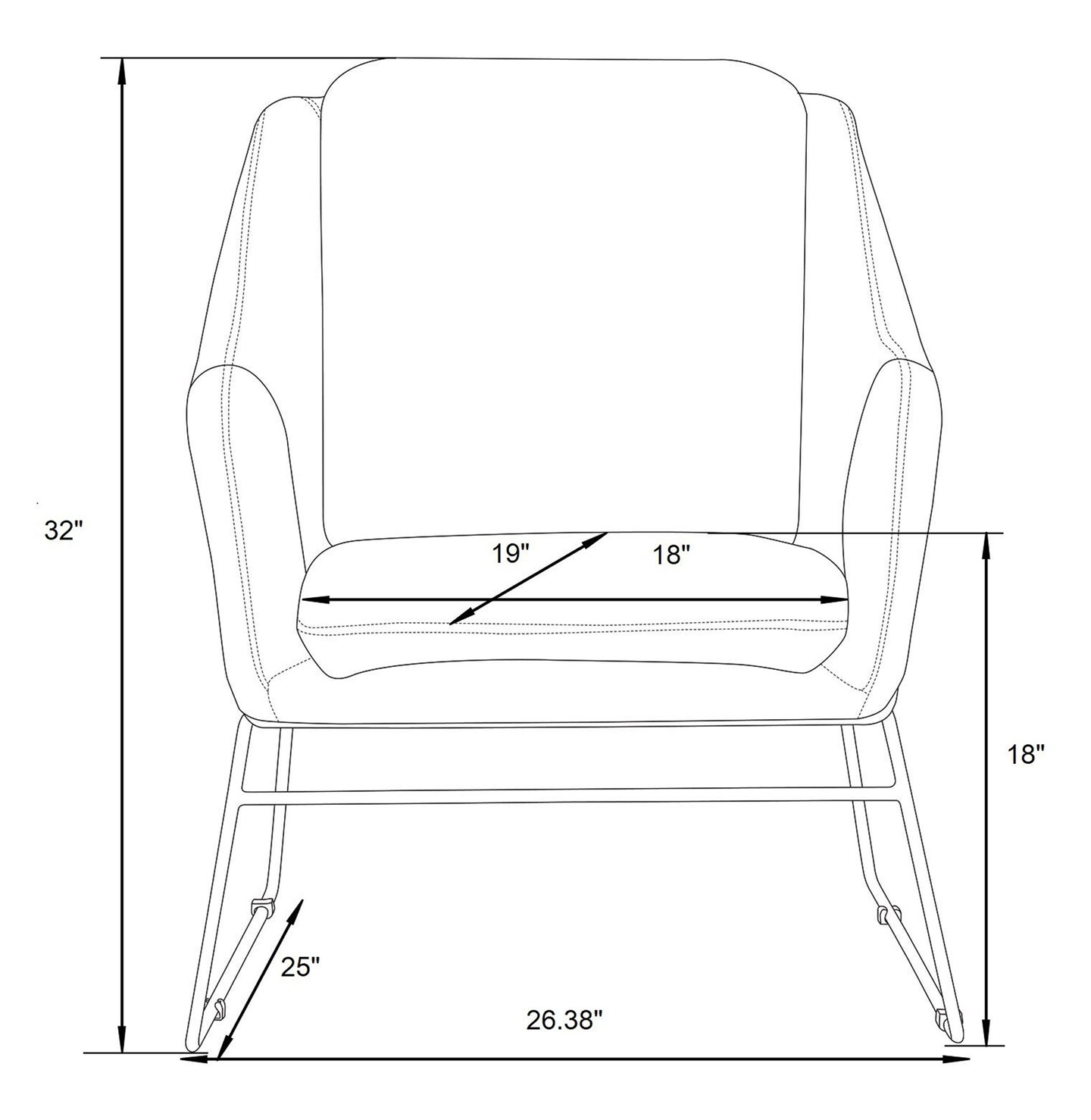 LeisureMod Harmony Velvet Accent Armchair