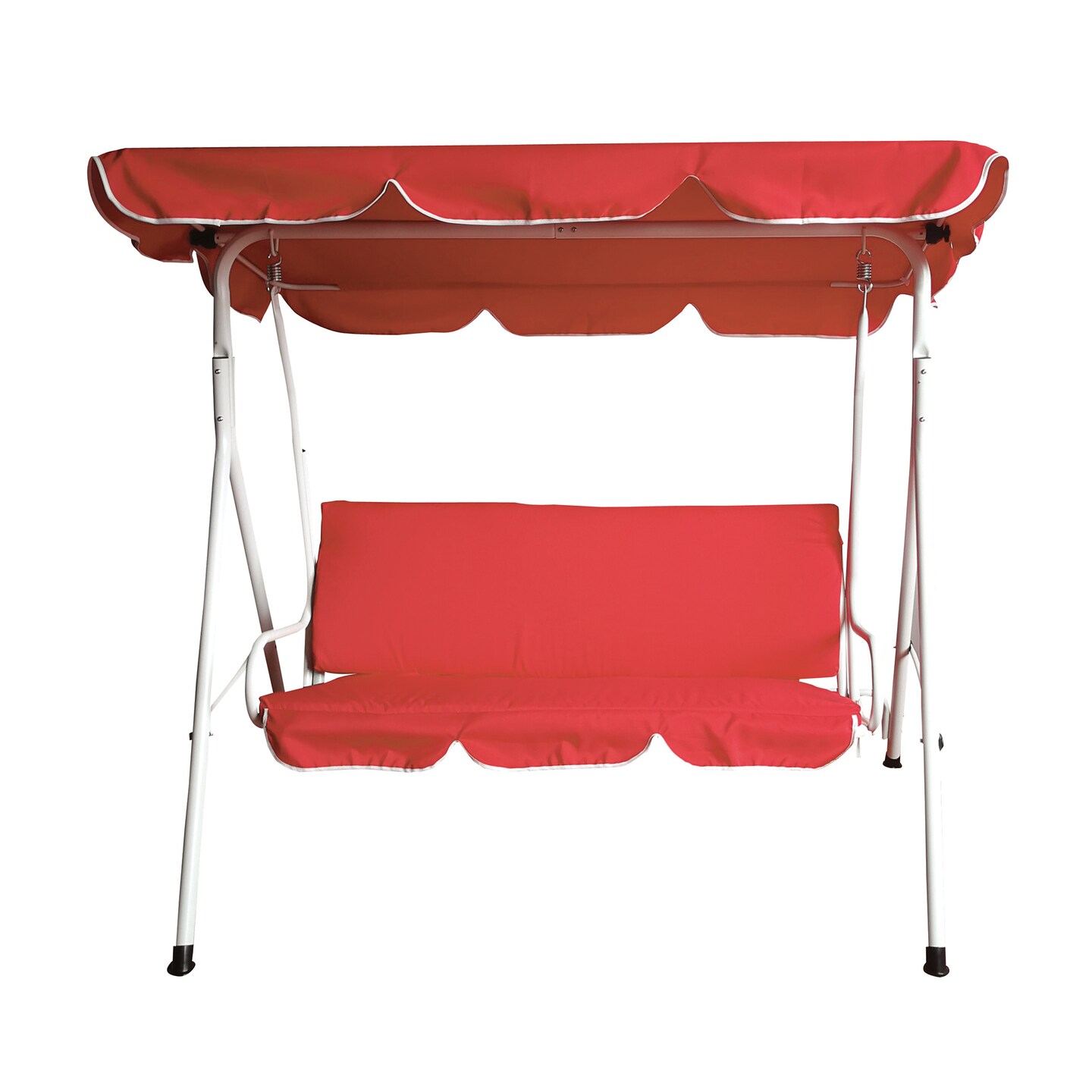 Northlight 3-Seater Outdoor Patio Swing with Adjustable Canopy - Red