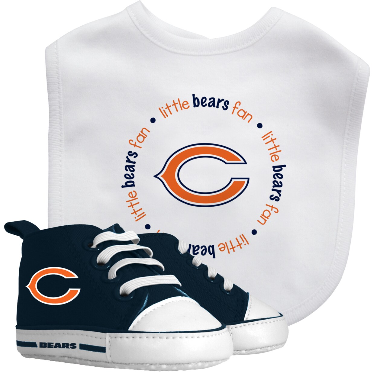 Baby Fanatic 2 Piece Bid and Shoes - NFL Chicago Bears - White