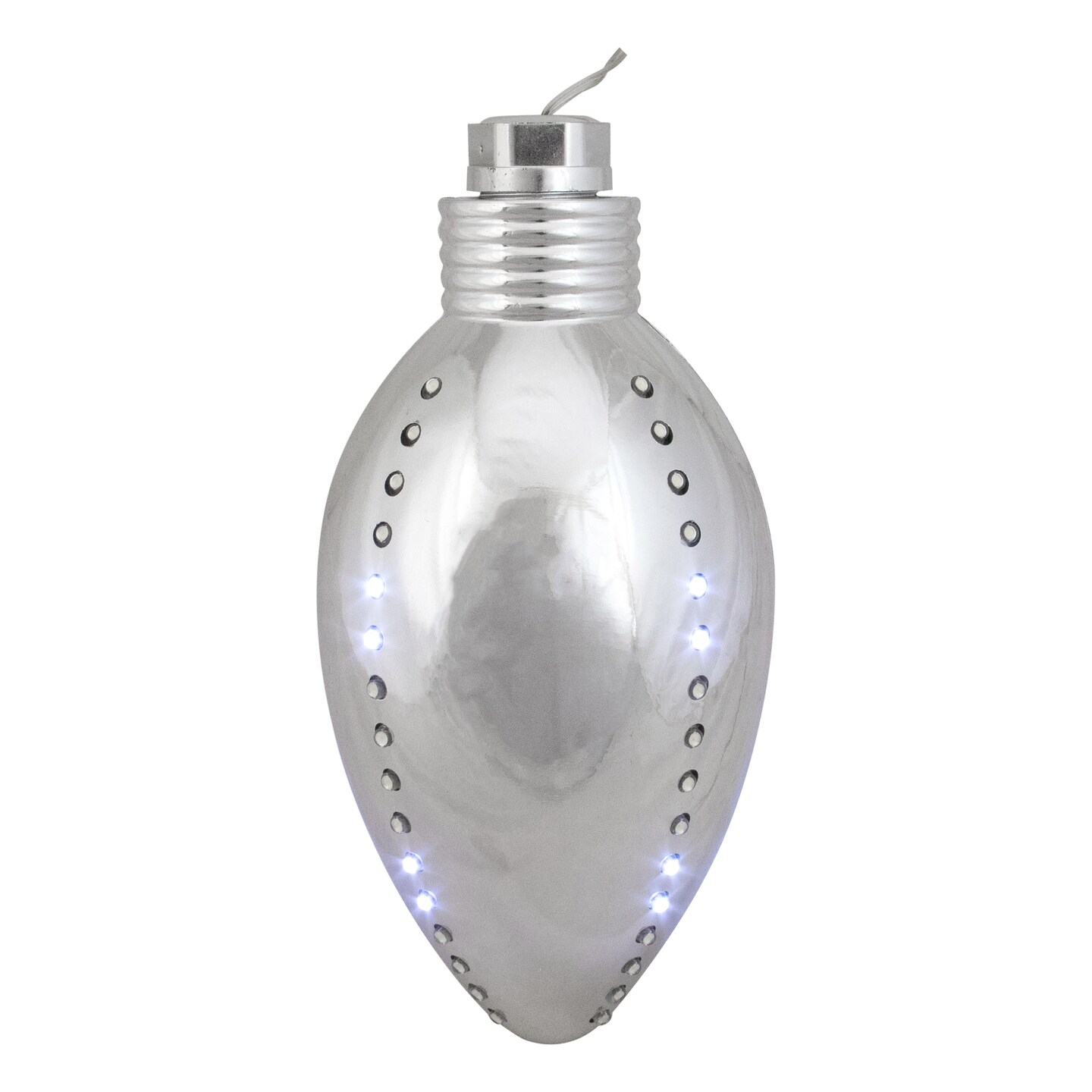 Hofert 64 Warm White LED Silver Falling Ornament Christmas Lights - Clear Wire