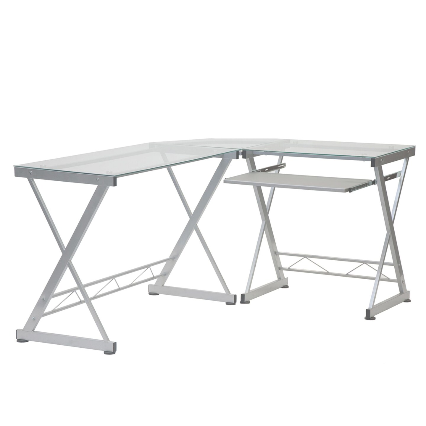 Techni Office Solutions 61.75&#x22; White Durable L-Shaped Computer Desk