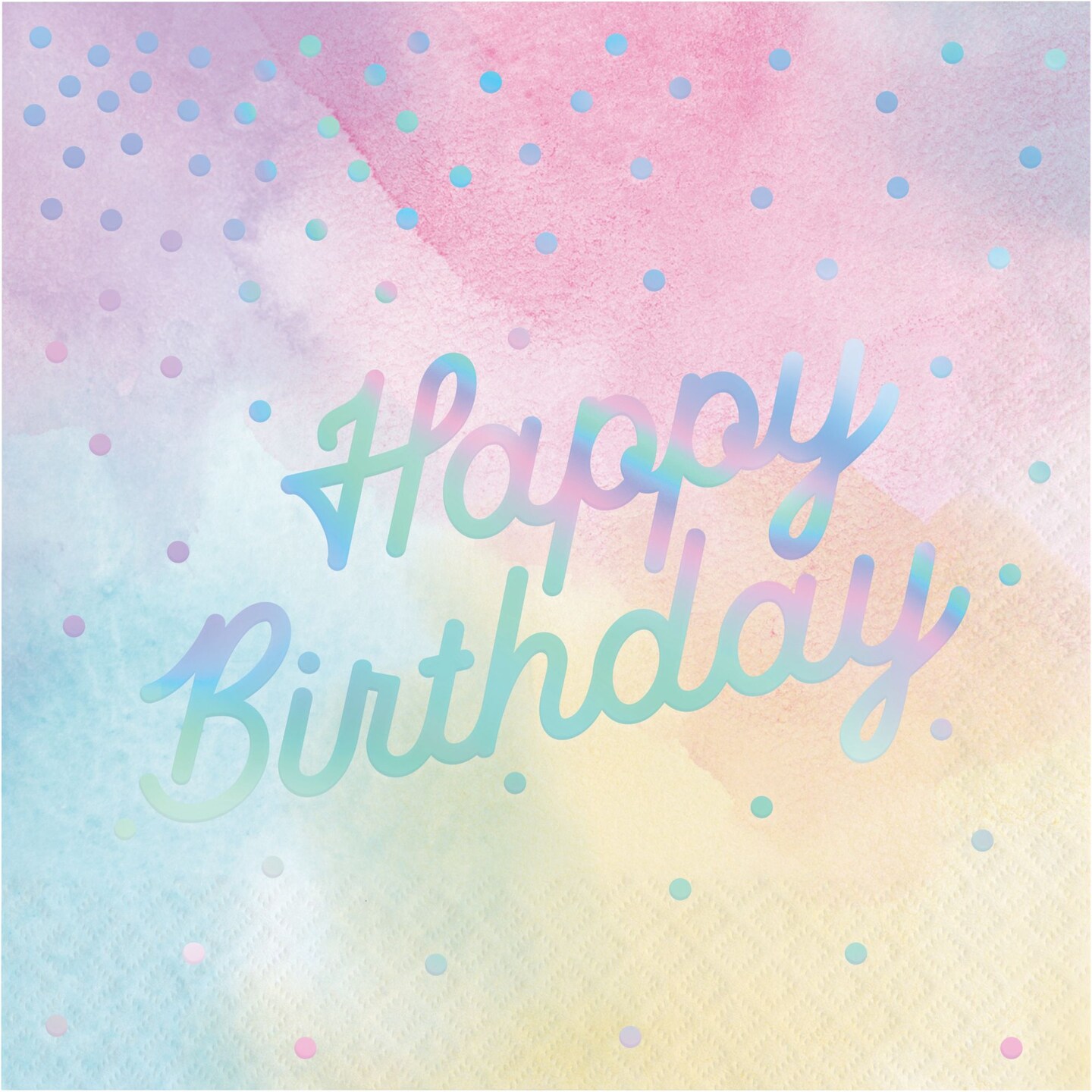 Party Central Club Pack of 192 Pink and Blue 3-Ply &#x22;Happy Birthday&#x22; Printed Luncheon Napkins 6.5&#x22;