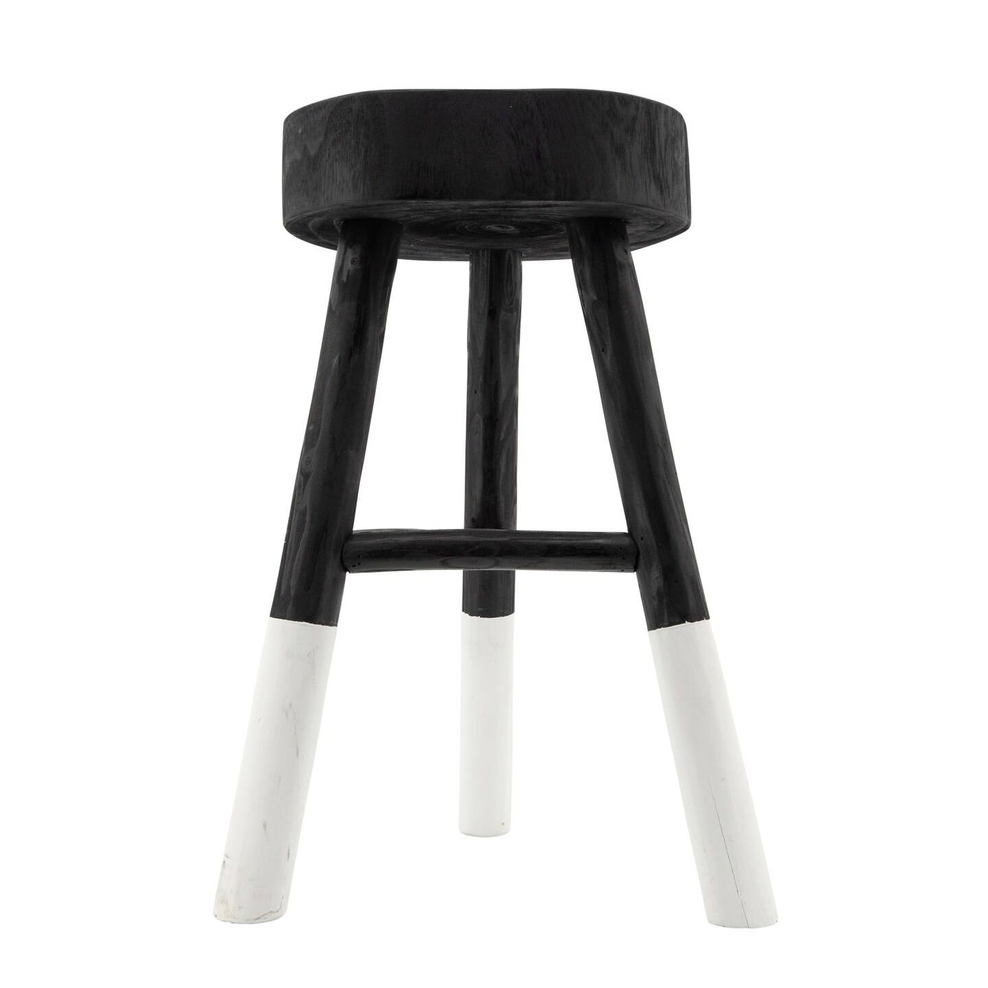 Kingston Living 22" Black and White Two-Toned Stool with Dipped Legs