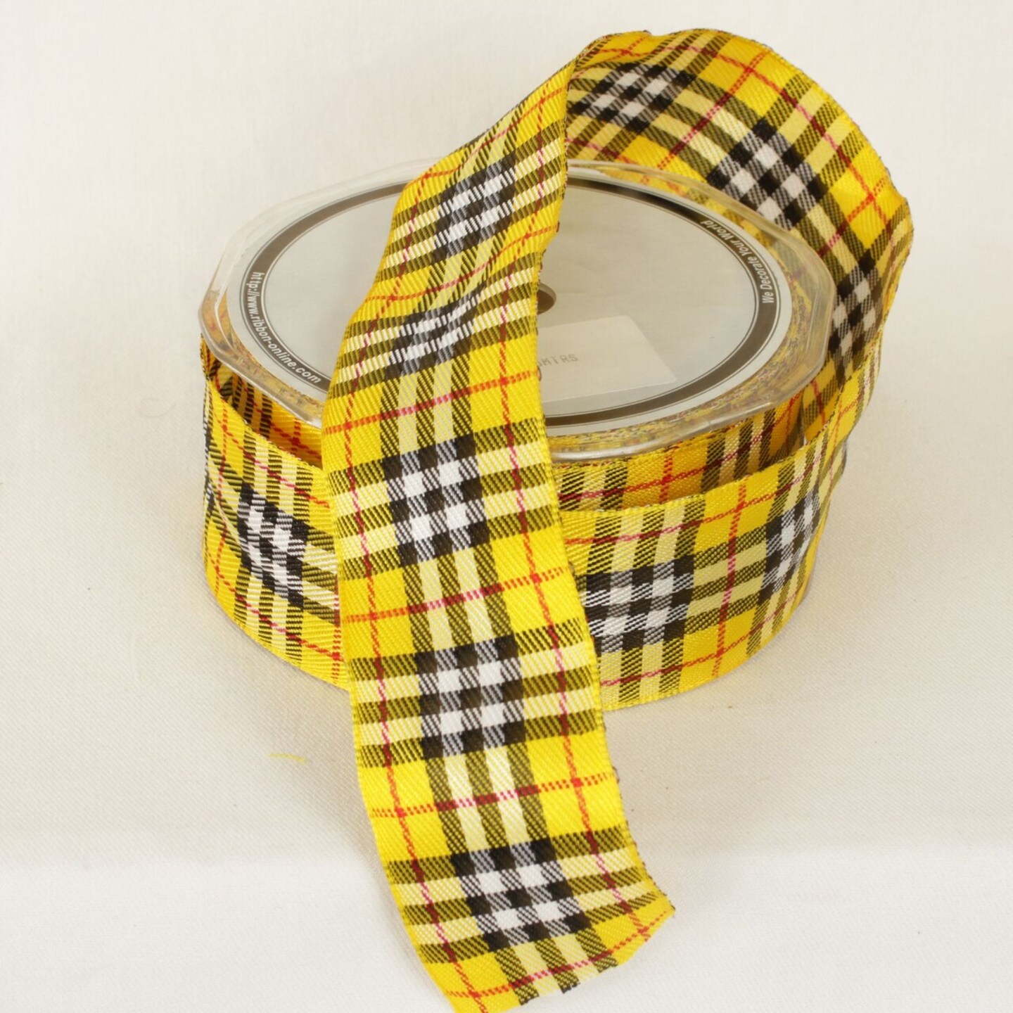 The Ribbon People Pack of 2 Yellow Plaid Wired Craft Ribbons 1.5&#x22; x Yards