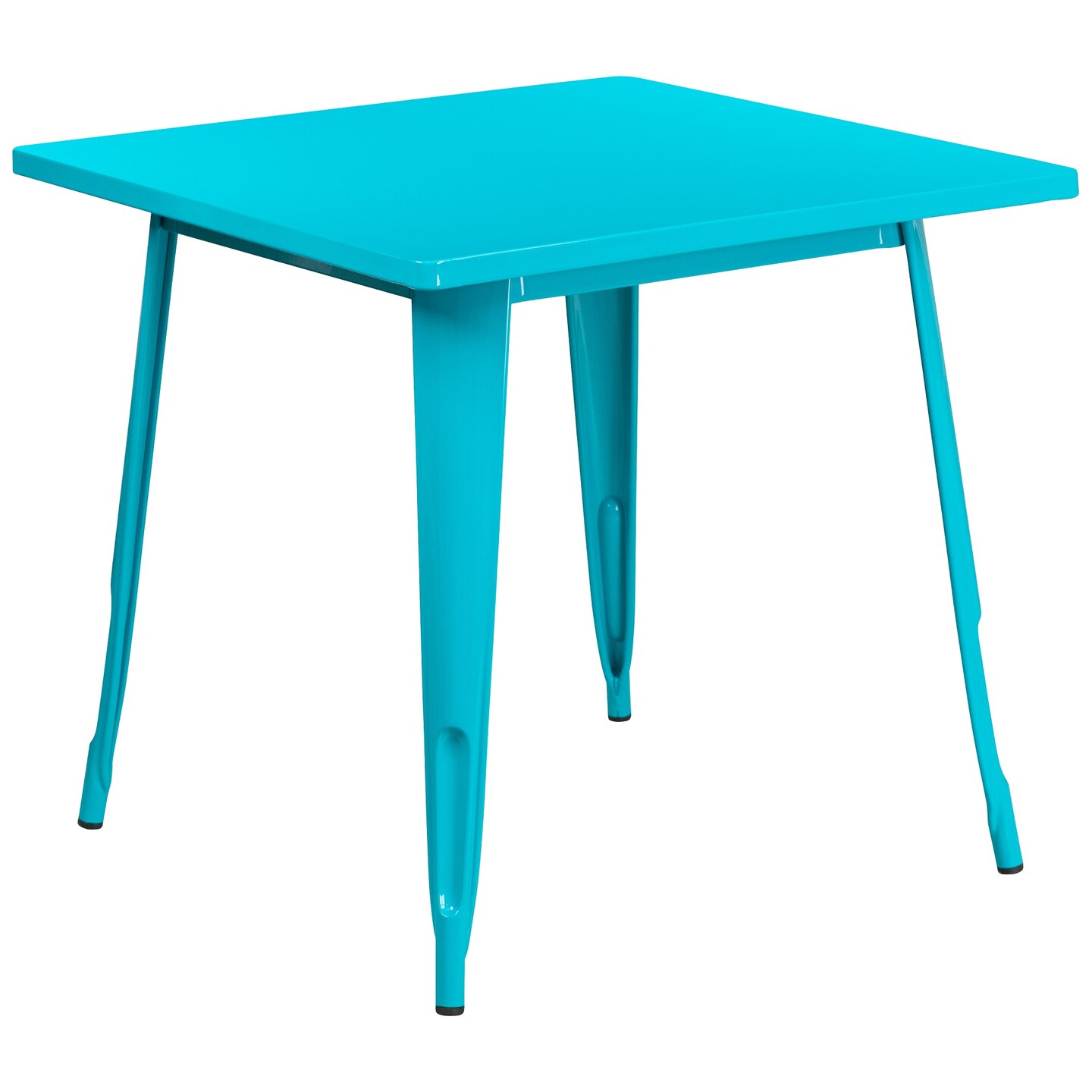 Flash Furniture 31.5&#x27;&#x27; Crystal Teal-Blue Square Metal Indoor-Outdoor Table