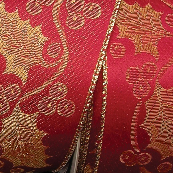 The Ribbon People Red and Gold Royal Mistletoe Wire Edged Craft Ribbon 2.5&#x22; x 20 Yards