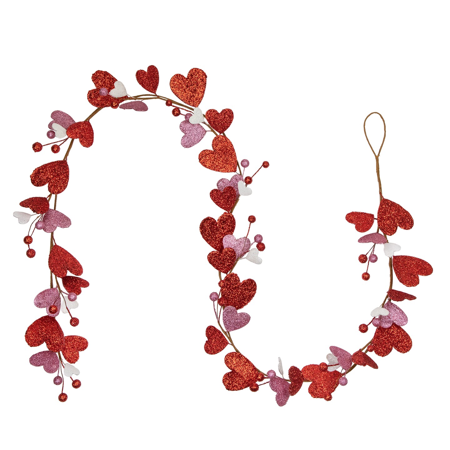 Northlight 6&#x27; Red and Pink Hearts Valentine&#x27;s Day Garland, Unlit