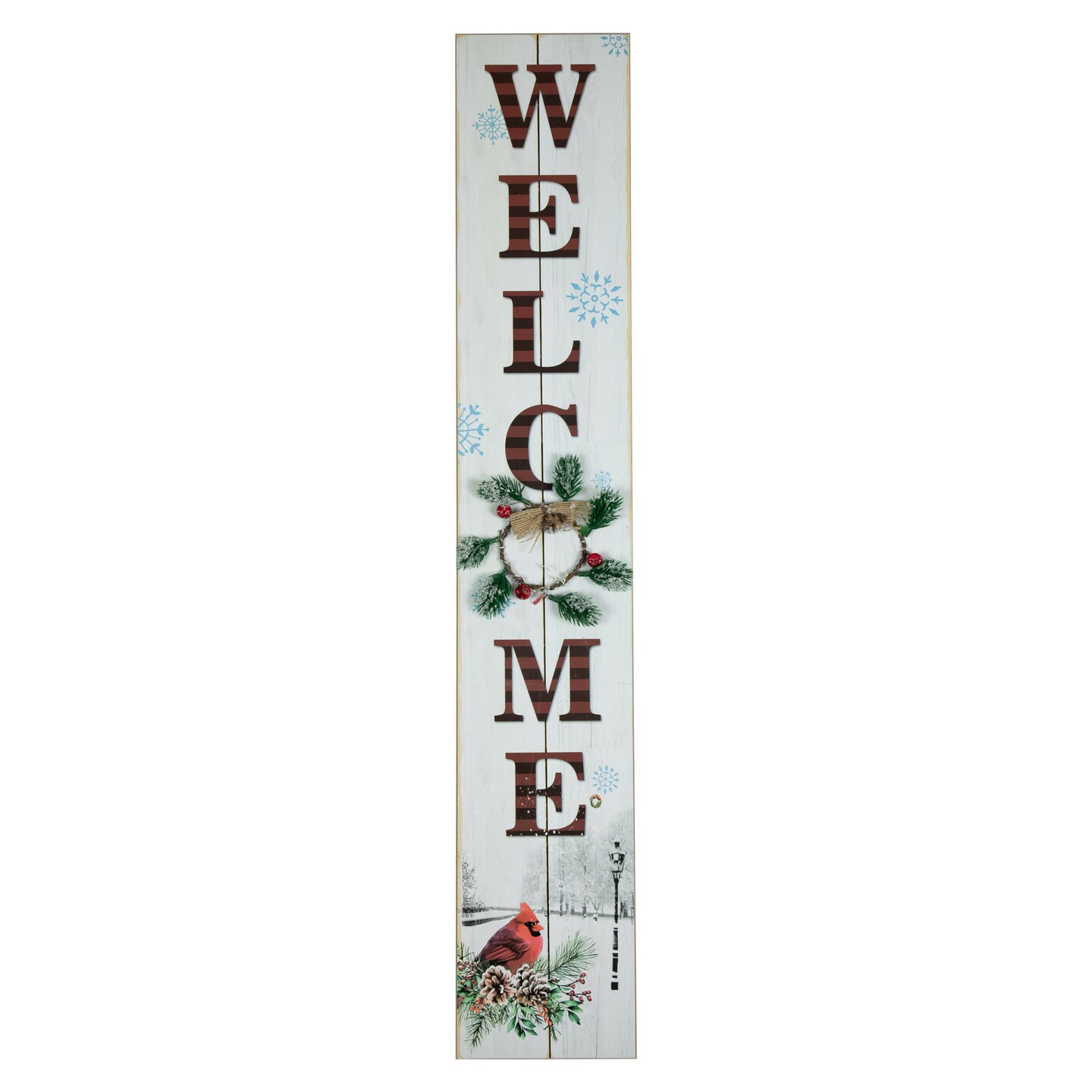 Northlight 31.75&#x22; LED Lighted Welcome Sign with Cardinal Christmas Sign