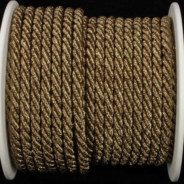 The Ribbon People Antique Gold Metalized Braided Cording Craft Ribbon 0.25&#x22; x 27 Yards