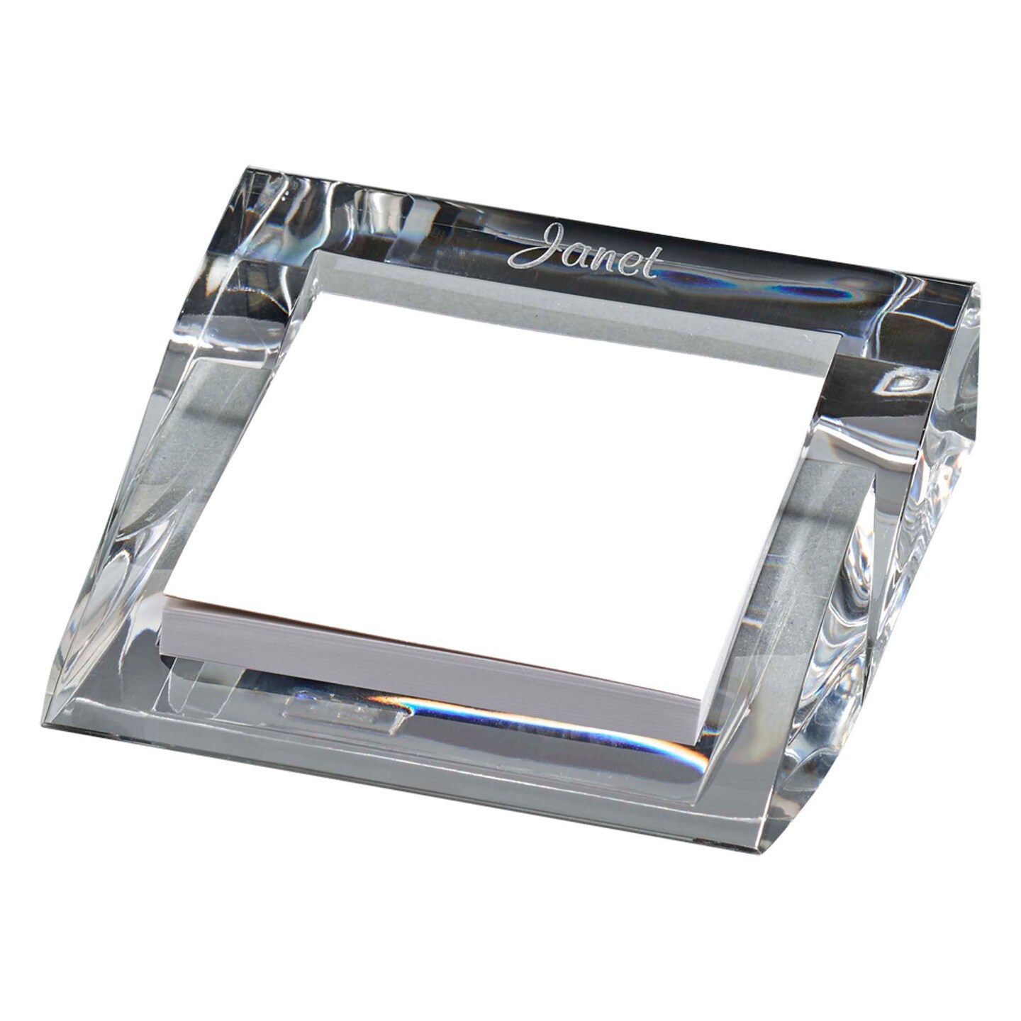 Contemporary Home Living 4.5&#x22; Clear Unique Pad Paper Holder