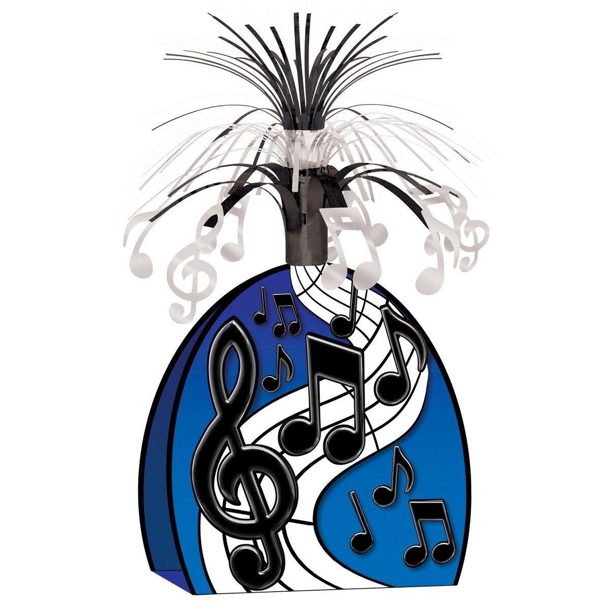 Party Central Club Pack of 12 Black and White Musical Notes Tabletop Centerpiece Decors 15&#x22;