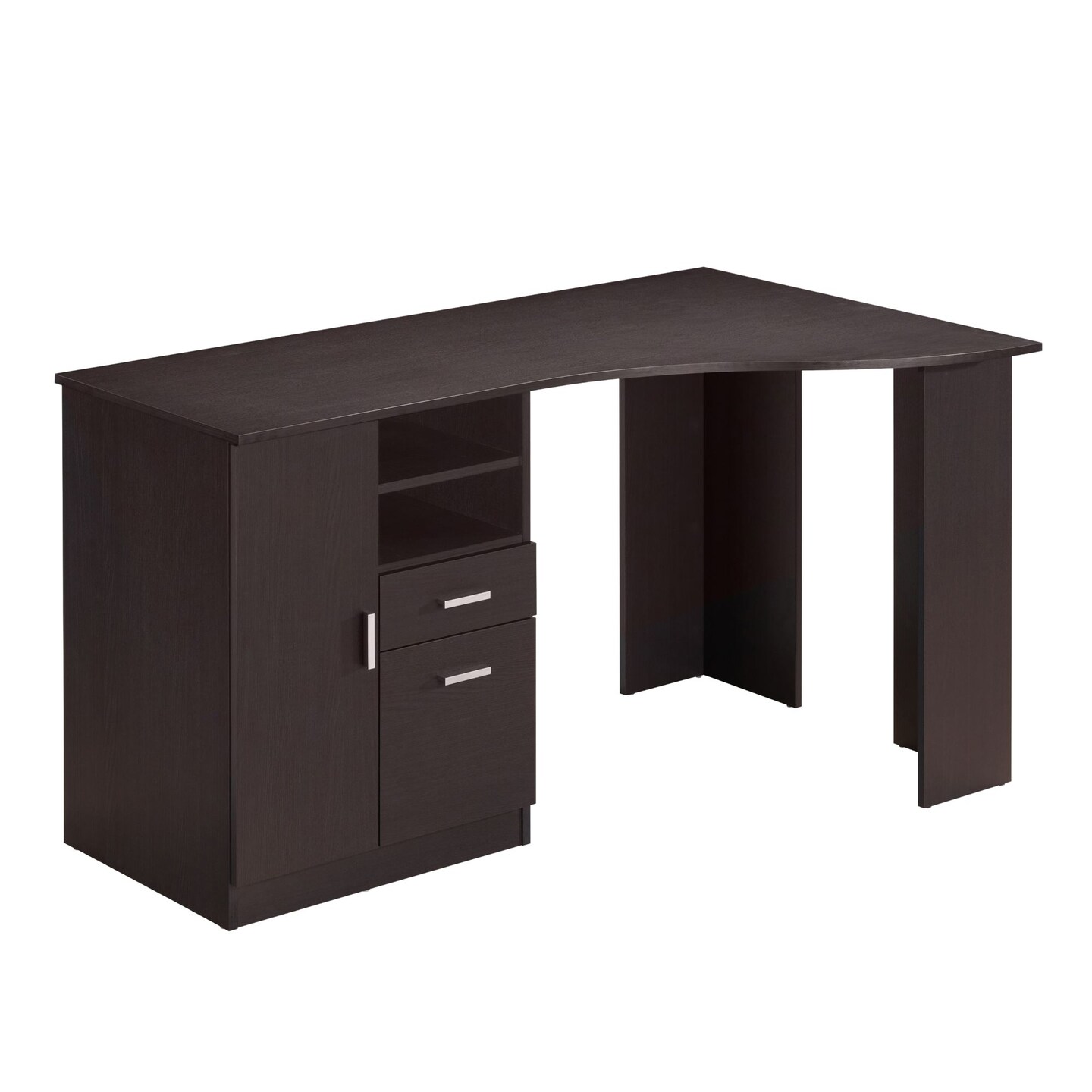 Techni Office Solutions 51.25" Brown Espresso Unique Techni Mobili Classic Office Desk with Storage