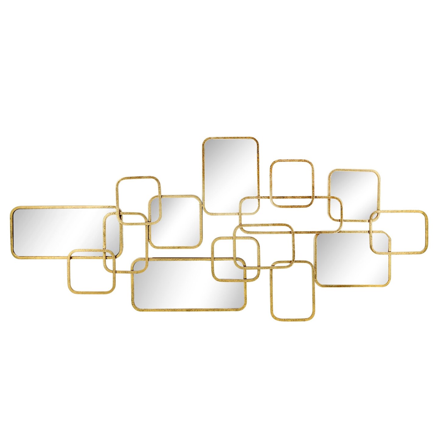 Kingston Living Mirrored Accent Wall Decoration - 46&#x22; - Gold