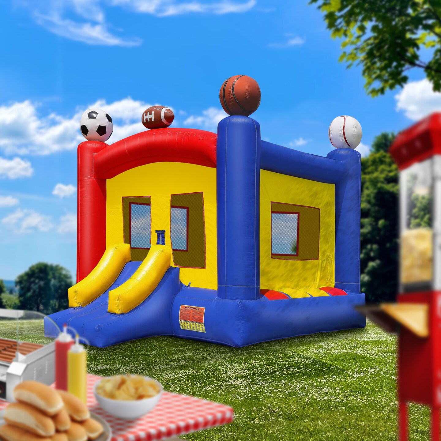 Cloud 9 Commercial Grade Sports Bounce House - 100% PVC 17' x 13' Bouncer - Inflatable Only