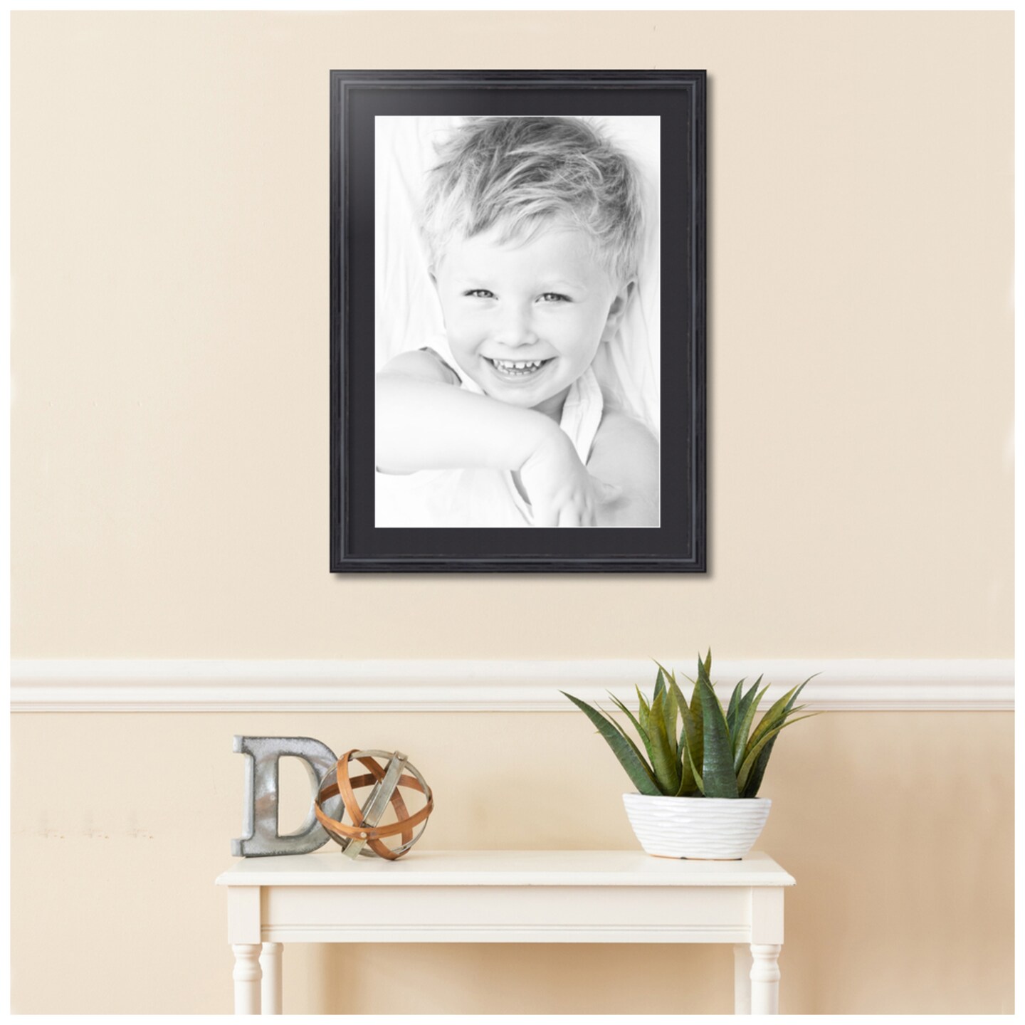 ArtToFrames 22x30" Matted Picture Frame with 18x26" Single Mat Photo Opening Framed in 1.25" Black and 2" Mat (FWM-4083-22x30)
