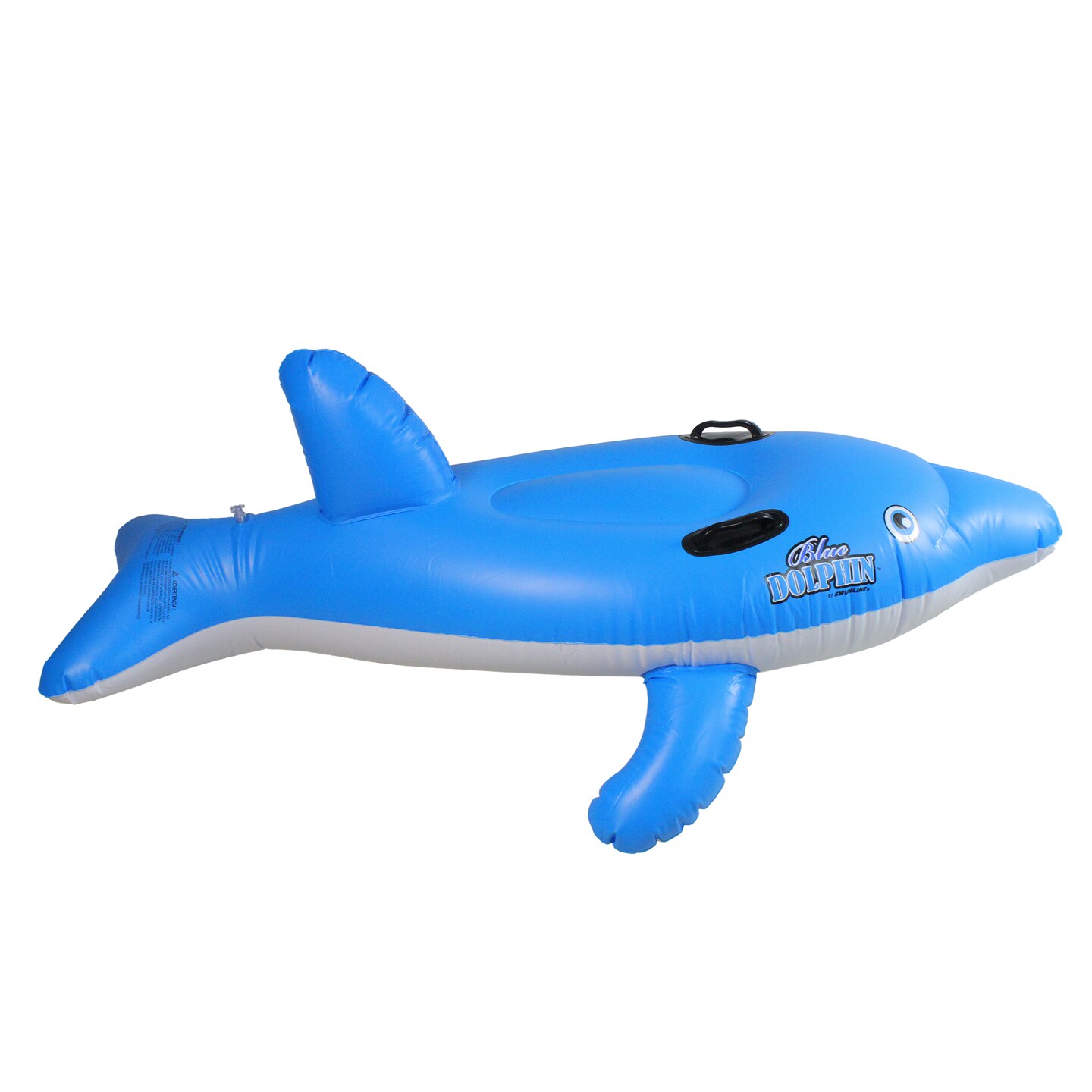 Swim Central 61" Inflatable Blue Ride-On Dolphin Children's Swimming Pool Float